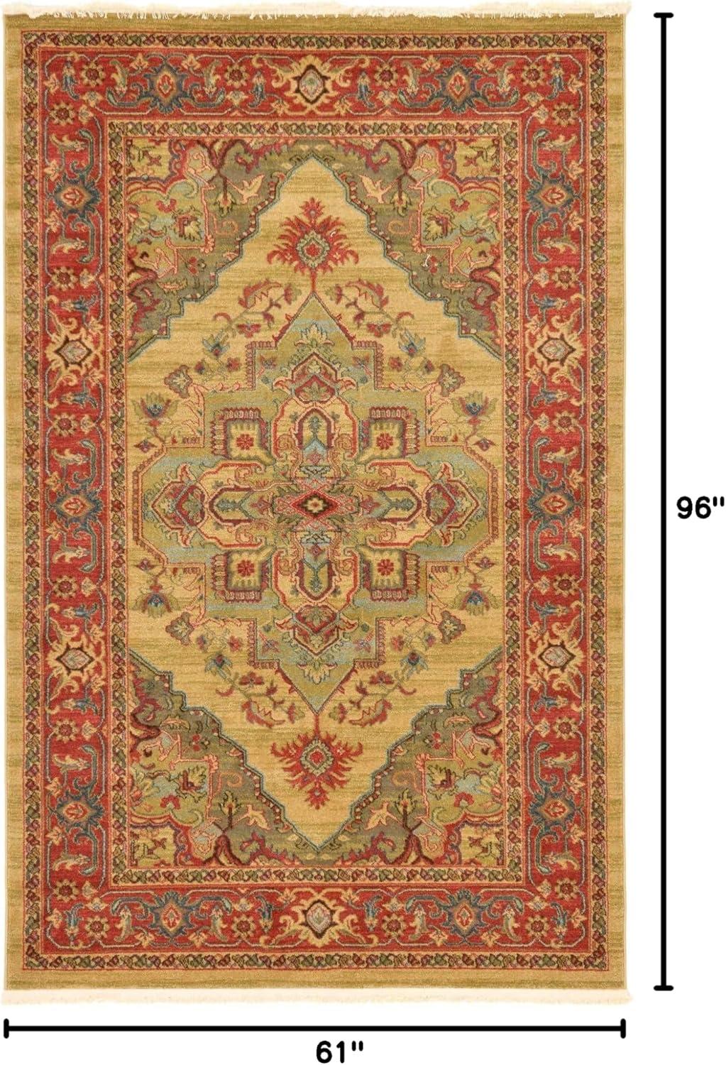 Unique Loom 5' 1 x 8' 0 Tan Sahand Arsaces Area Rug