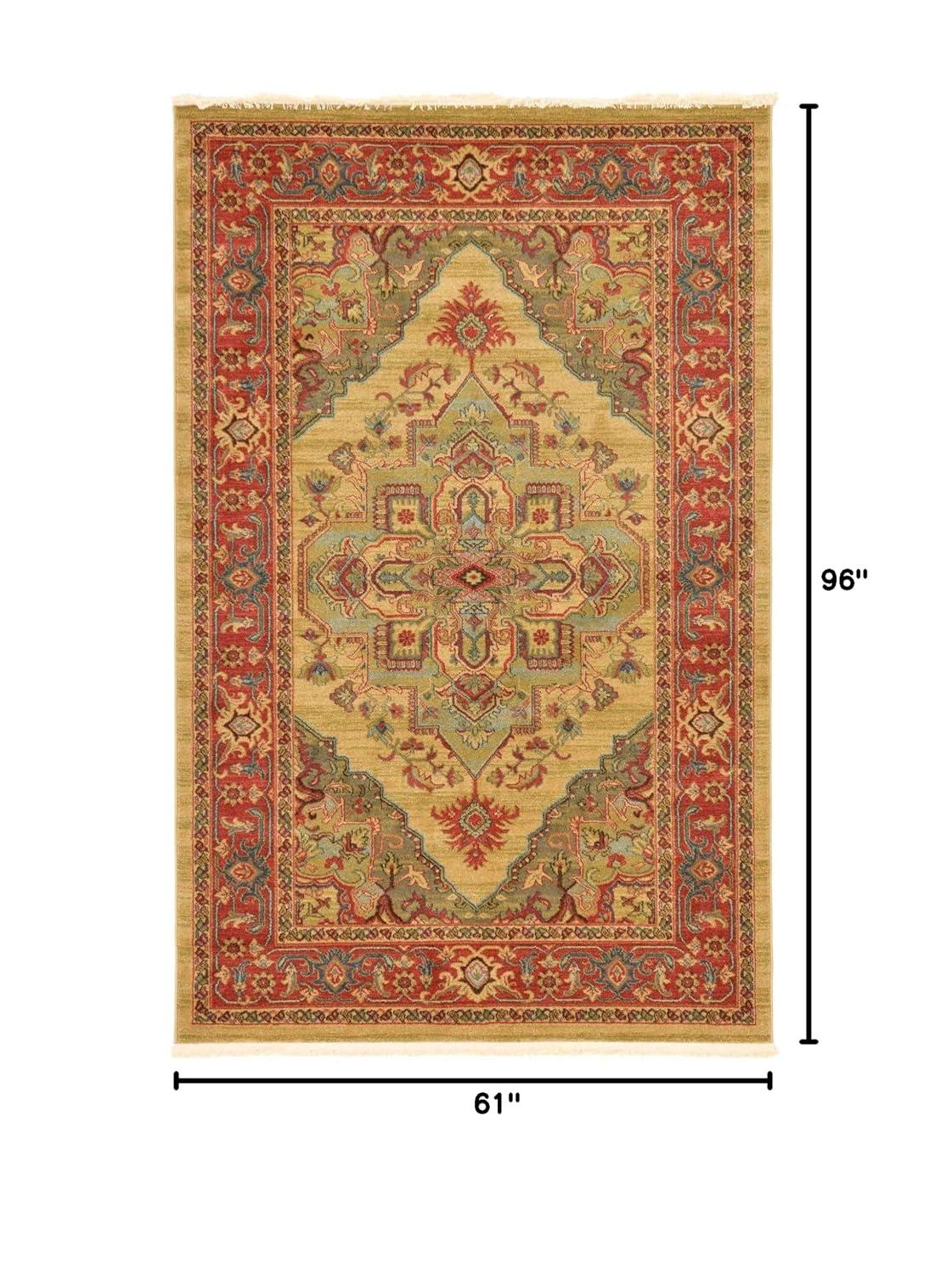 Unique Loom 5' 1 x 8' 0 Tan Sahand Arsaces Area Rug