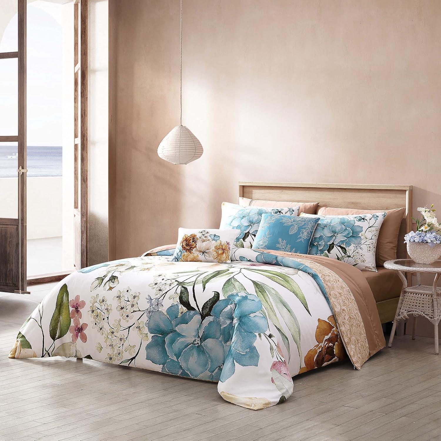 BeBeJan Bebejan Maia 100% Cotton Sateen 5 Piece Reversible Comforter Set