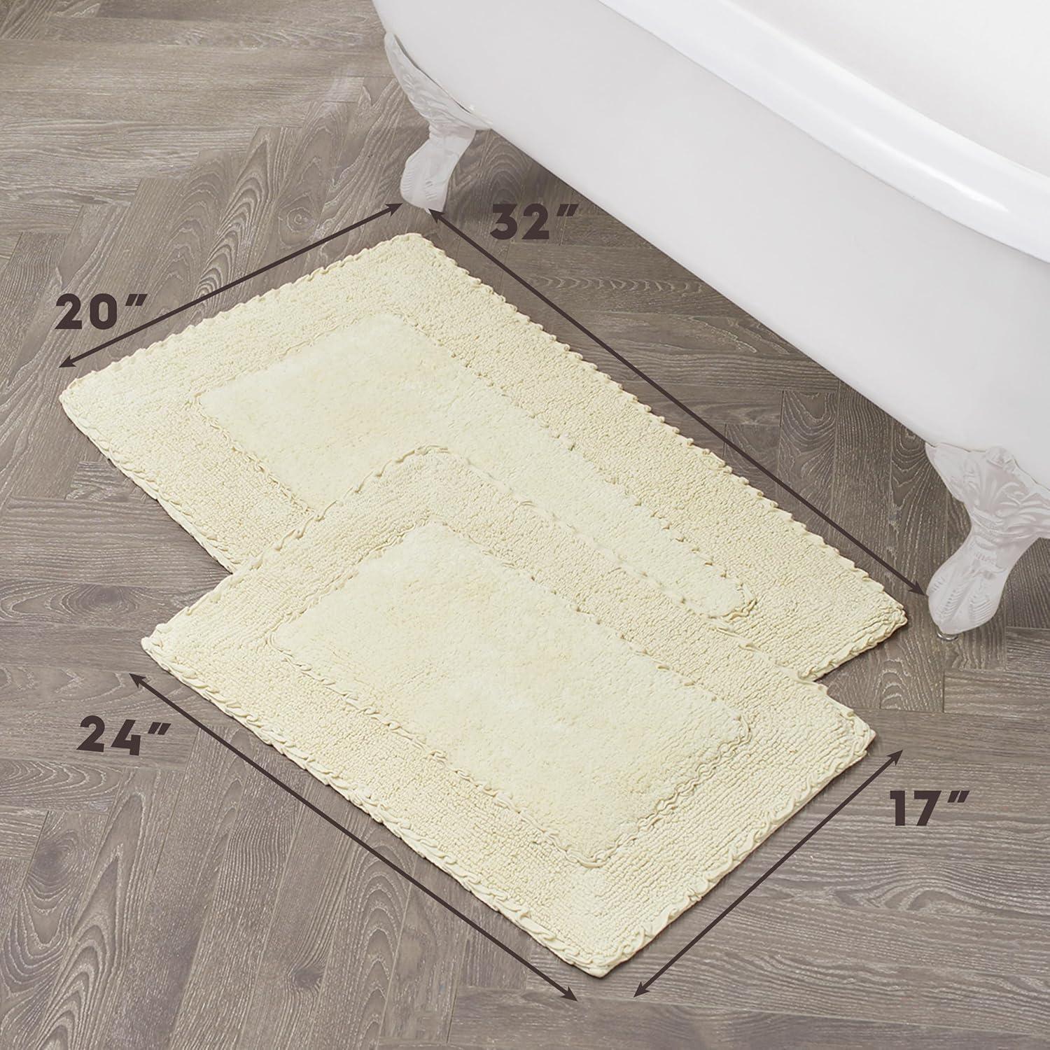 Laura Ashley Laura Ashley Ruffle 100% Cotton Bath Rugs