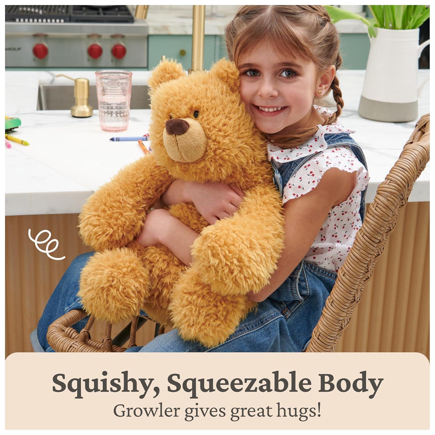 GUND Growler Teddy Bear Small Classic Brown Bear Plush Stuffed Animal, 11 Inch