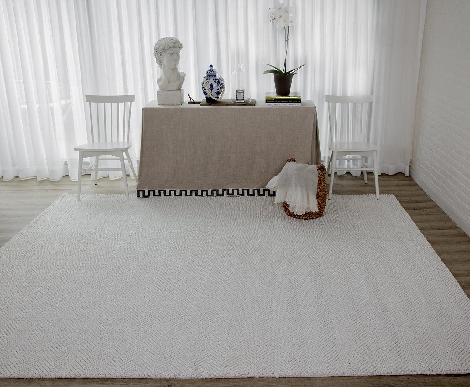 Erin Gates Contemporary Rectangle Area Rug, Ivory, 8'9" X 11'9"