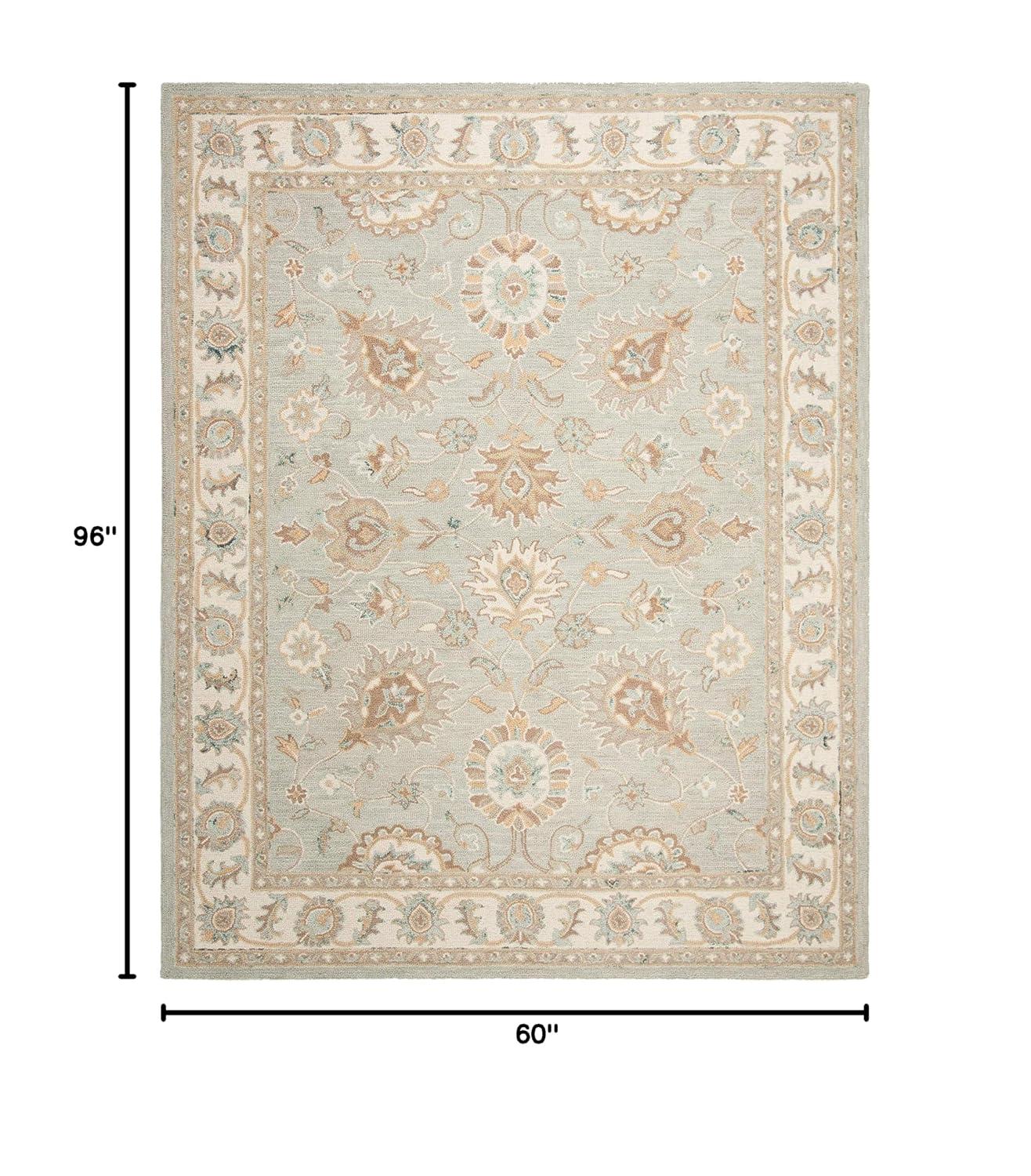 Blossom BLM702 Hand Tufted Area Rug - Grey/Multi - 5'x8' - Safavieh.