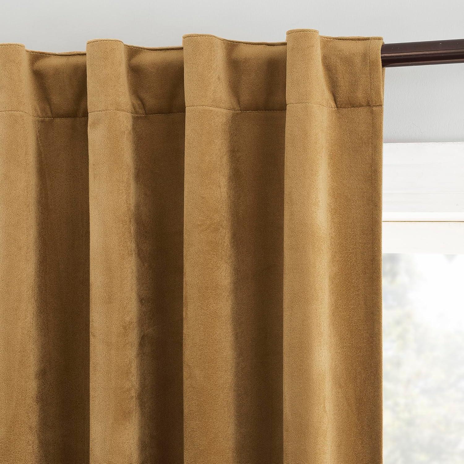 Velvet Noise Reducing Thermal Extreme 100% Blackout Back Tab Curtain Panel