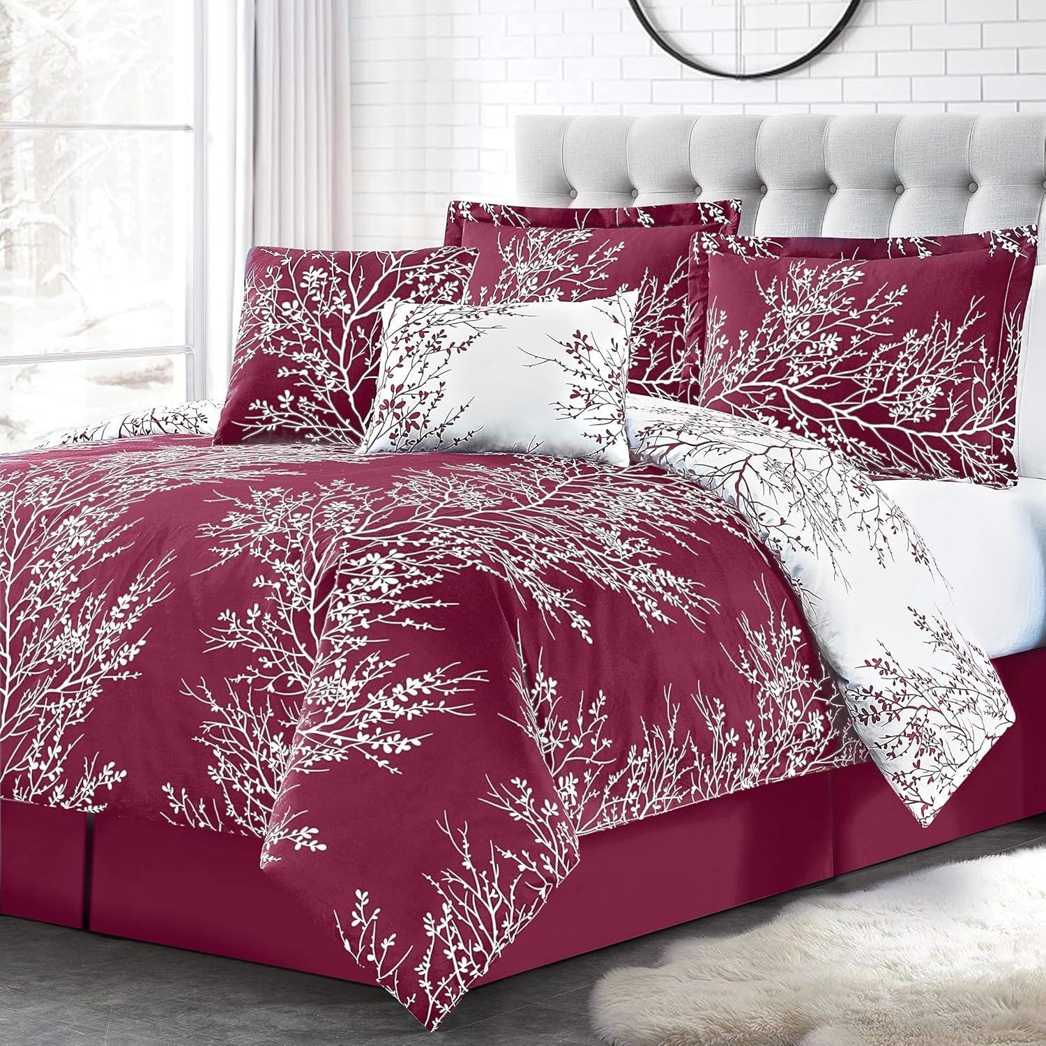 Spirit Linen 6-Piece Foliage Reversible Comforter Set