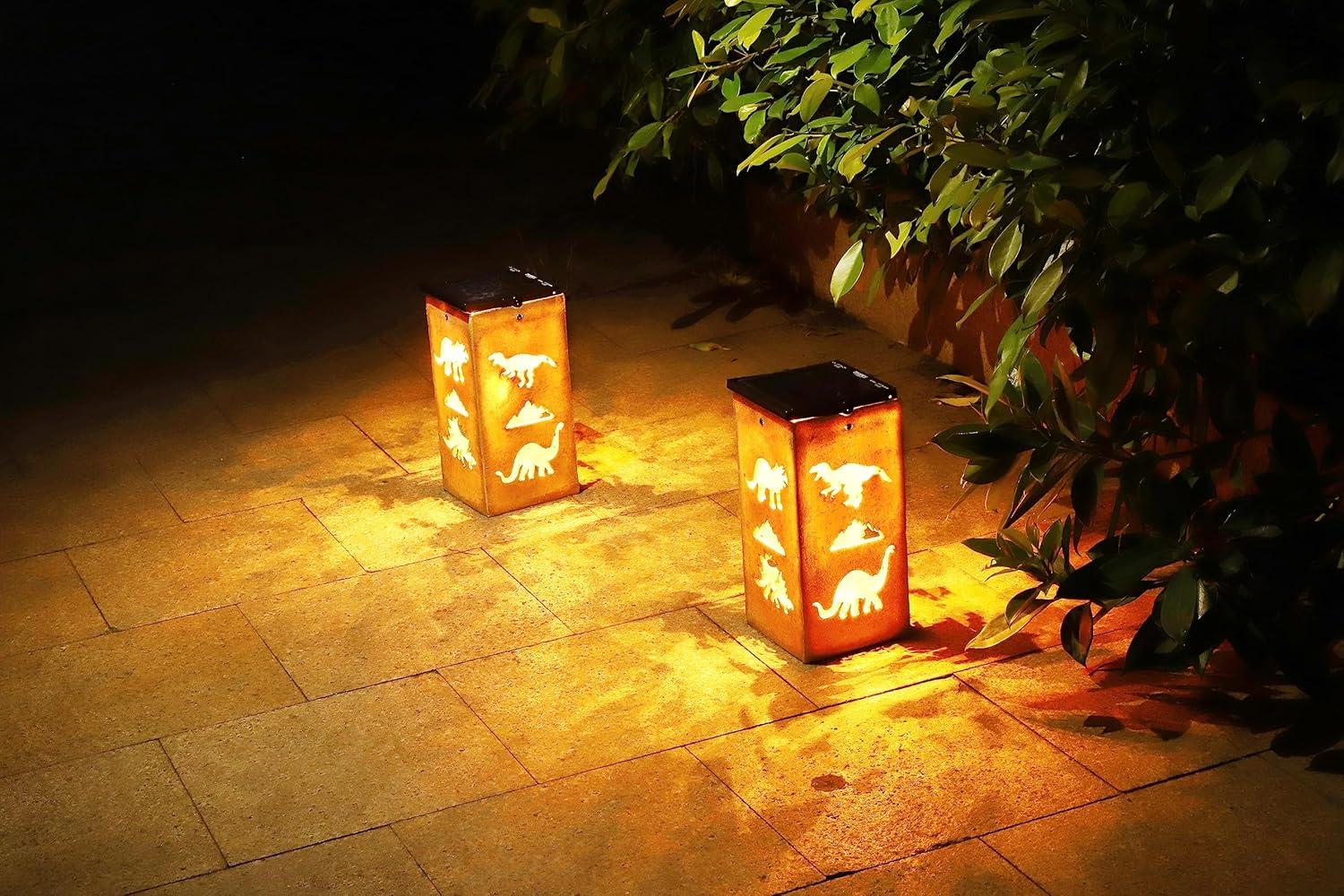 Techko Solar Themed Silhouette Indoor/Outdoor Garden Décor Lantern