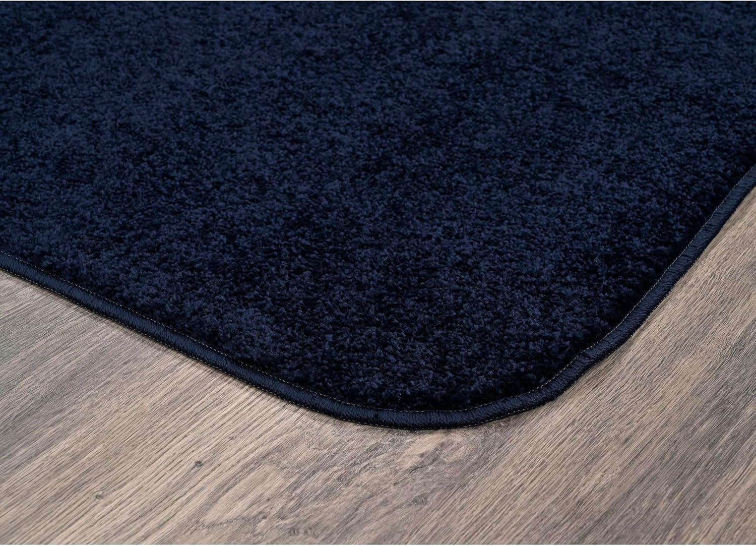Garland Rug Gramercy Washable Bath Rug Set, 2-Piece (20"x34" & Contour Rug) Navy