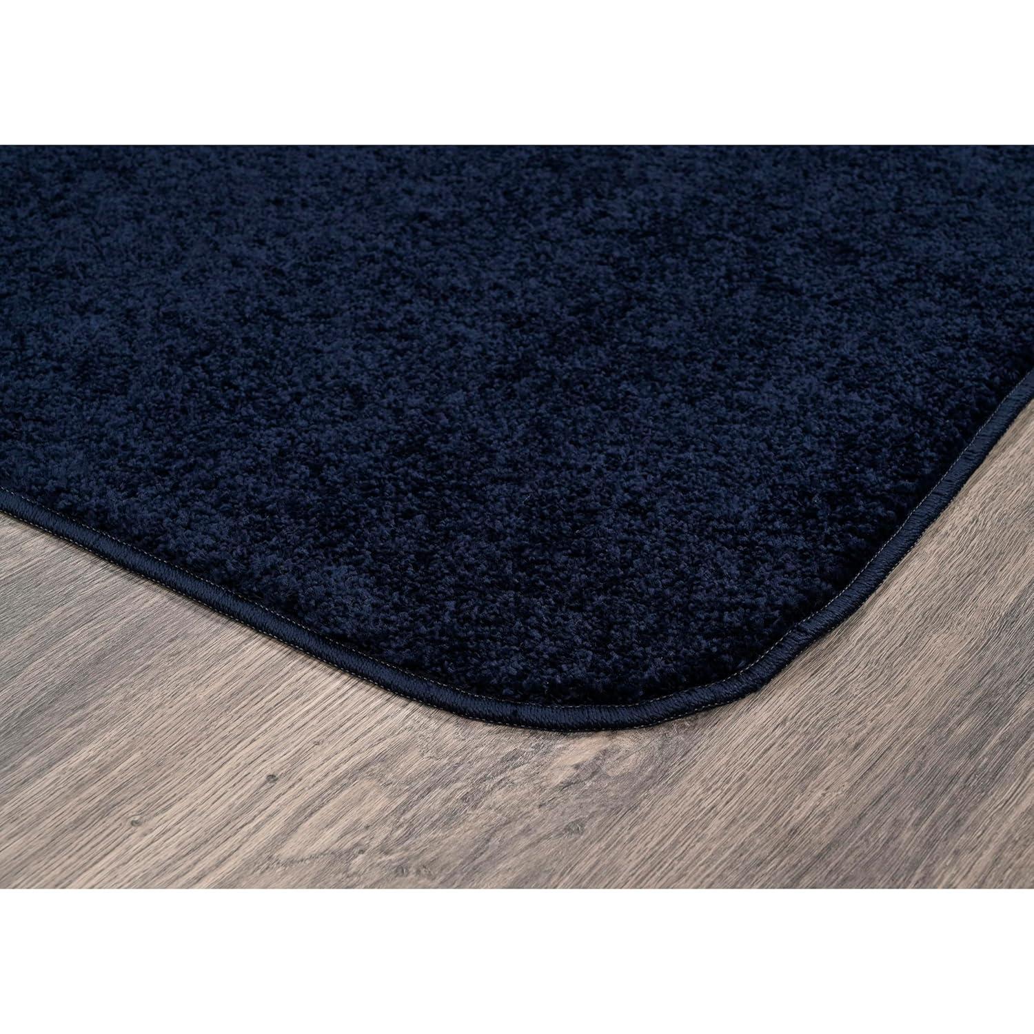 Garland Rug Gramercy Washable Bath Rug Set, 2-Piece (20"x34" & Contour Rug) Navy