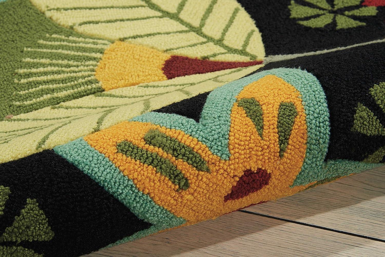 Braided Black Synthetic 5' x 7' Handmade Reversible Rug