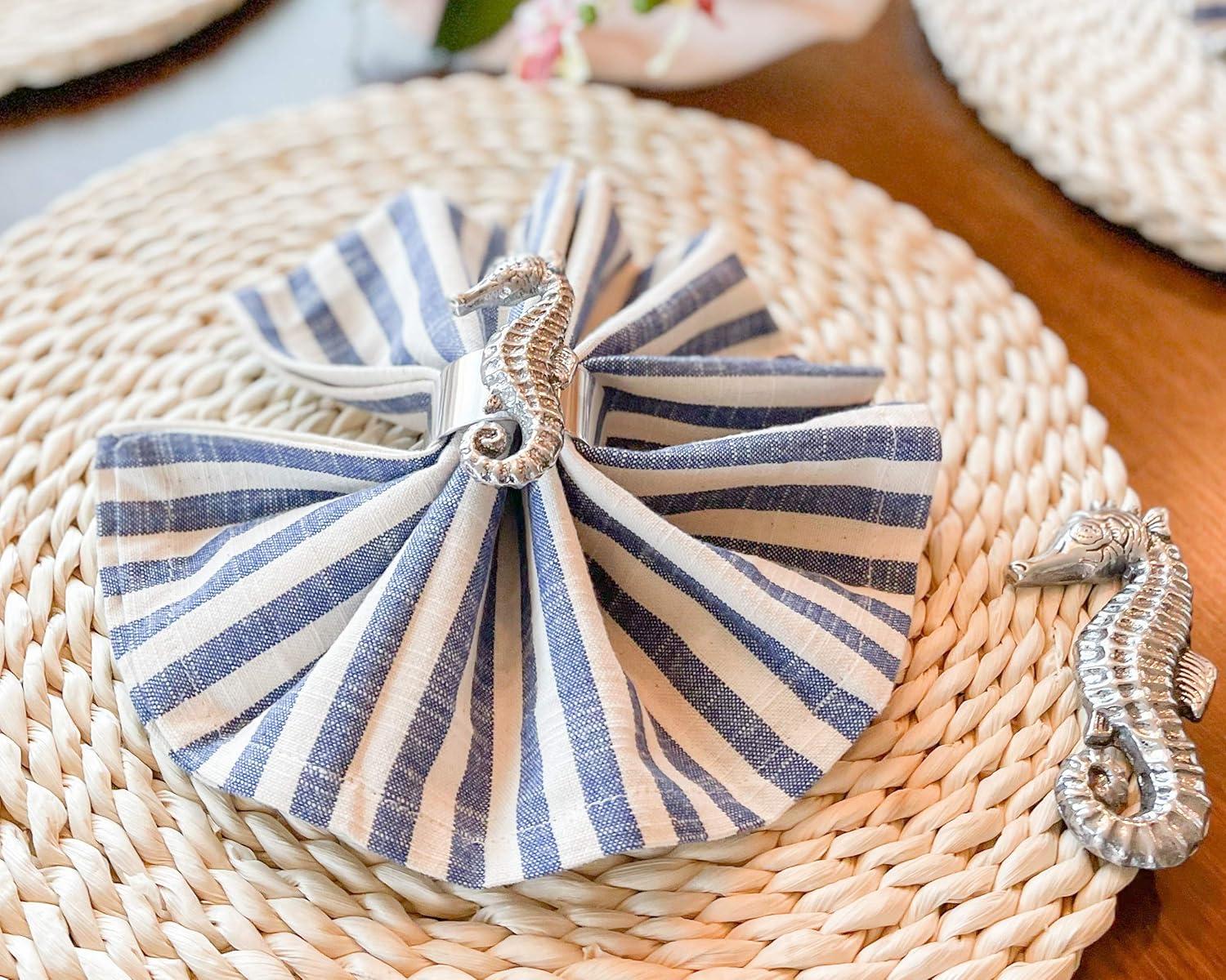 Arthur Court Designs Sea Horse Metal Napkin Ring (Set of 4)