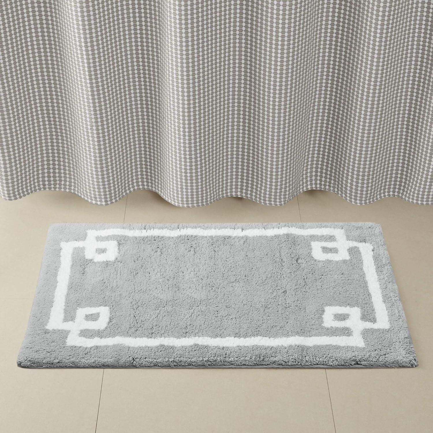 Geometric Cotton Tufted Bath Rug