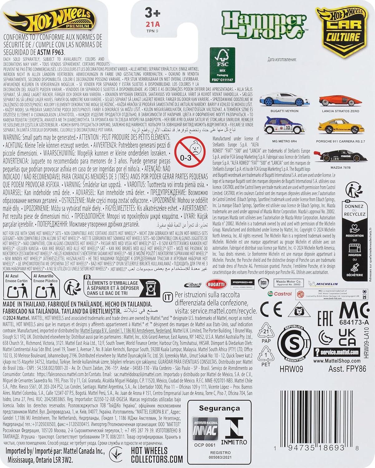 Hot Wheels Car Culture Circuit Legends Vehicles for 3 Years Old & Up