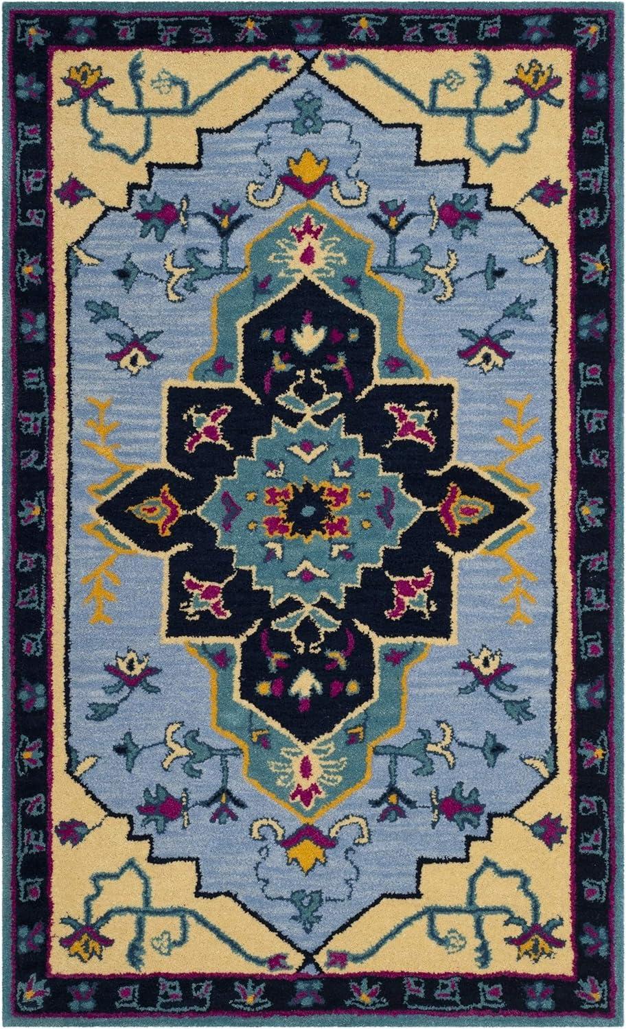 Bellagio BLG506 Hand Tufted Accent Rug - Light Blue/Multi - 2'x3' - Safavieh.