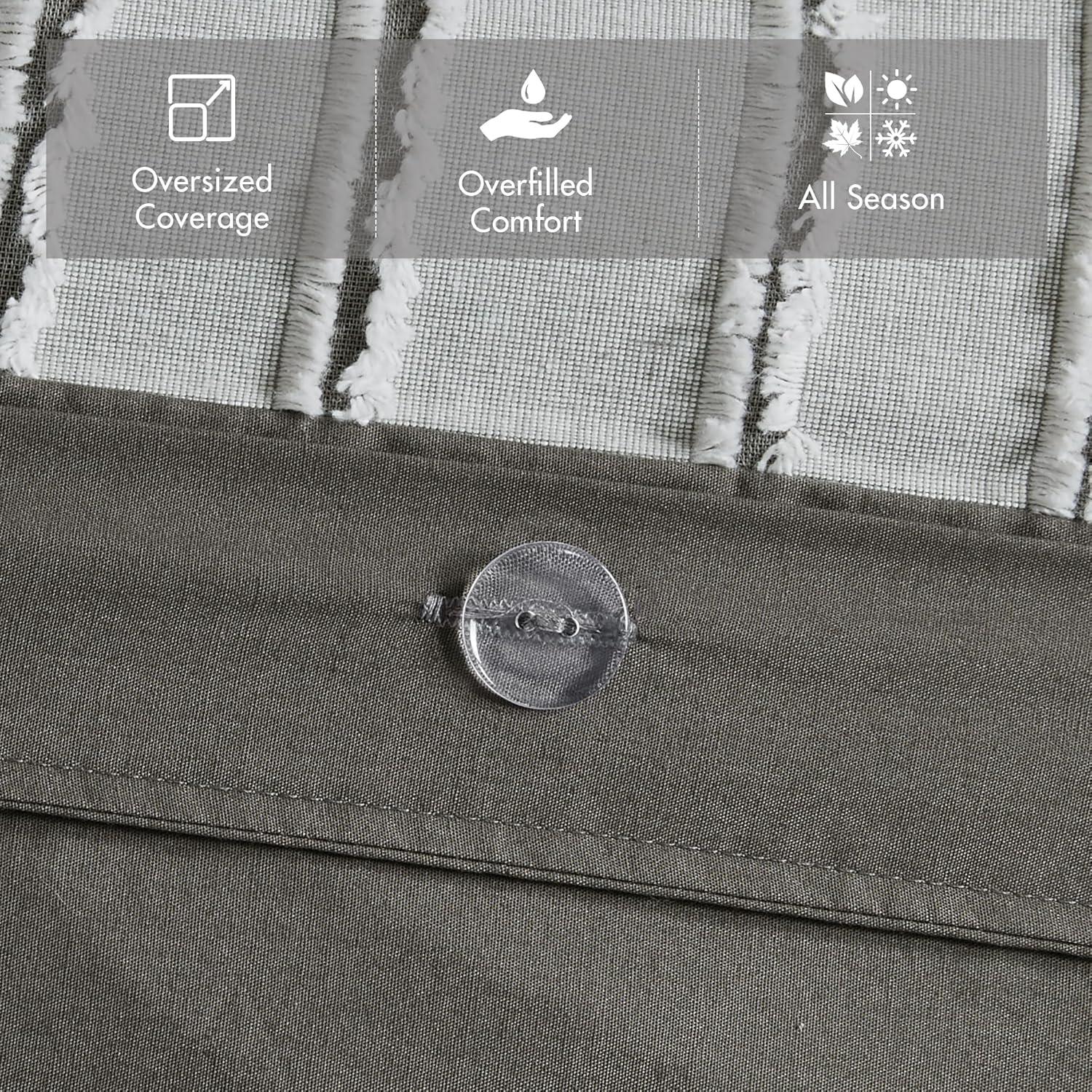 Madison Park Signature Madison Park Signature Essence Oversized Cotton Clipped Jacquard Comforter Set