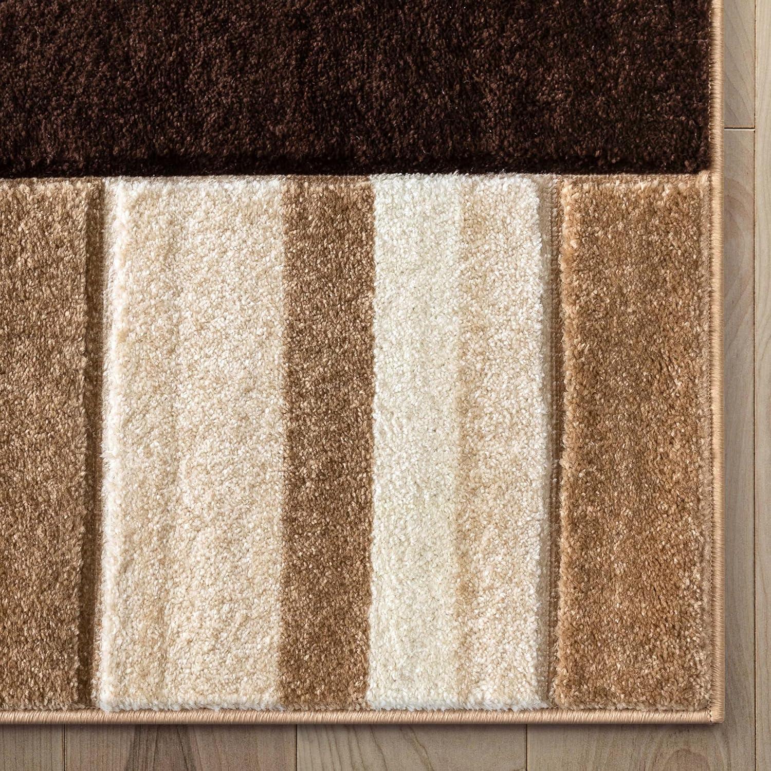 Well Woven Ruby Galaxy Waves Modern Geometric Ivory 3'11" x 5'3" Area Rug