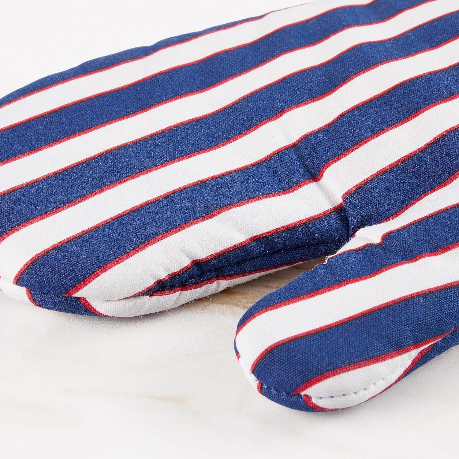 Kate Spade New York Stripe Oven Mitt, Heat Resistant, 100% Cotton (Set of 2)