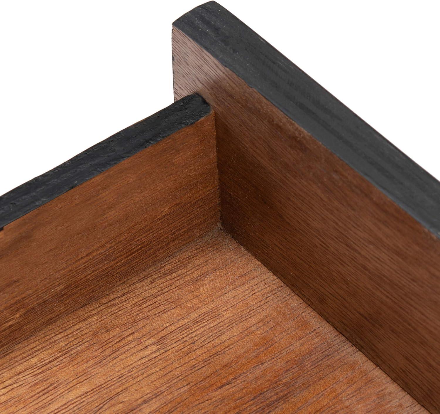 Roya 1 Drawer 1 Shelf Nightstand - NST4005 - Black/Natural - Safavieh