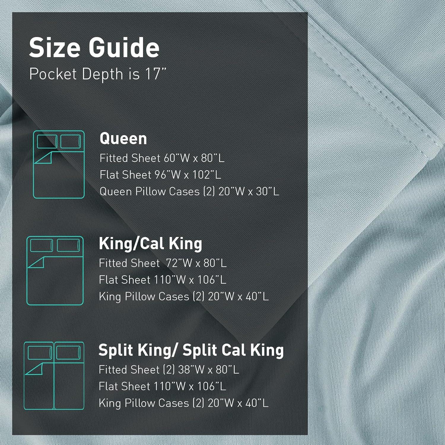 Misty Blue Ultra-Soft Cooling Queen Sheet Set