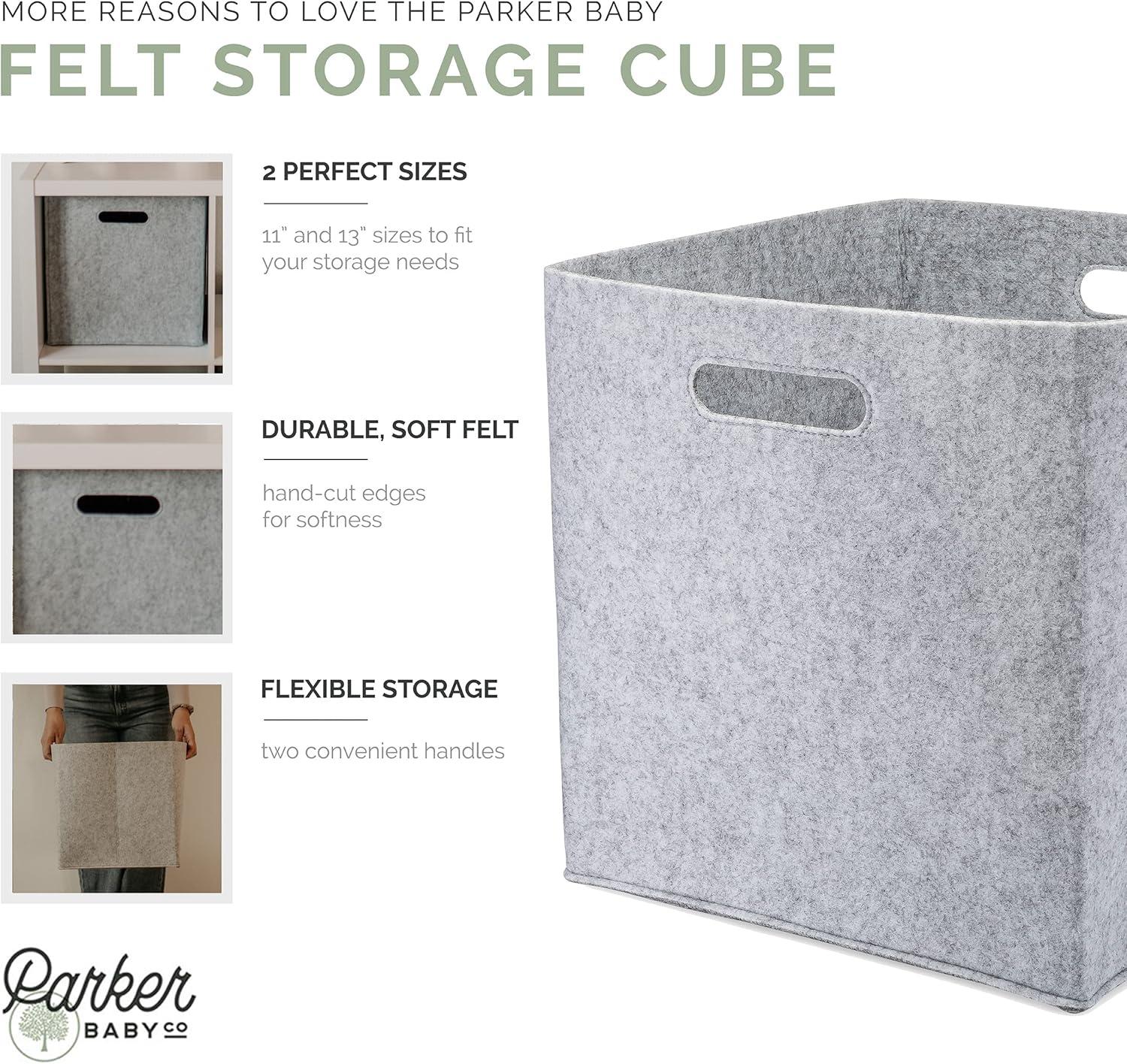 Parker Baby Felt Storage Cube Bin