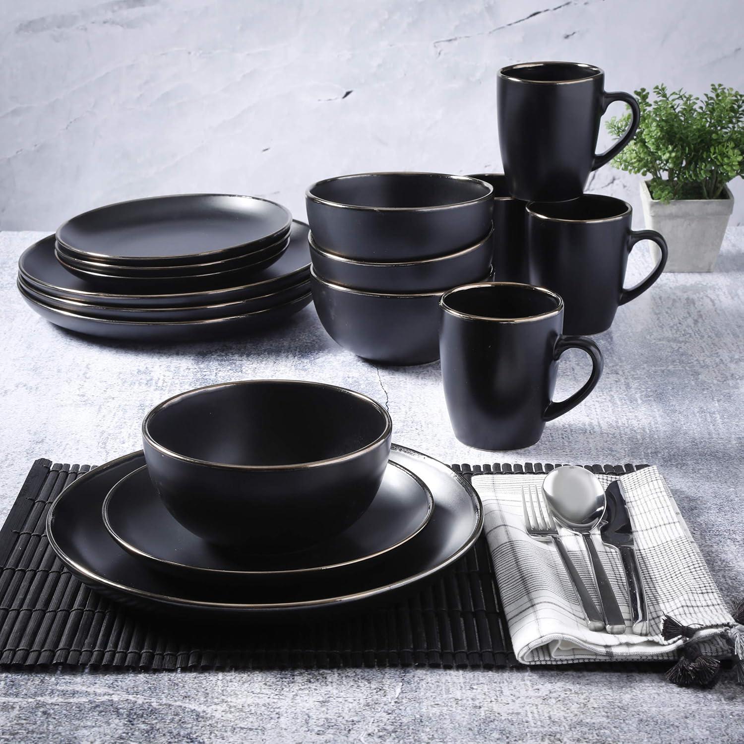 Gibson Home Rockaway Round Stoneware Dinnerware