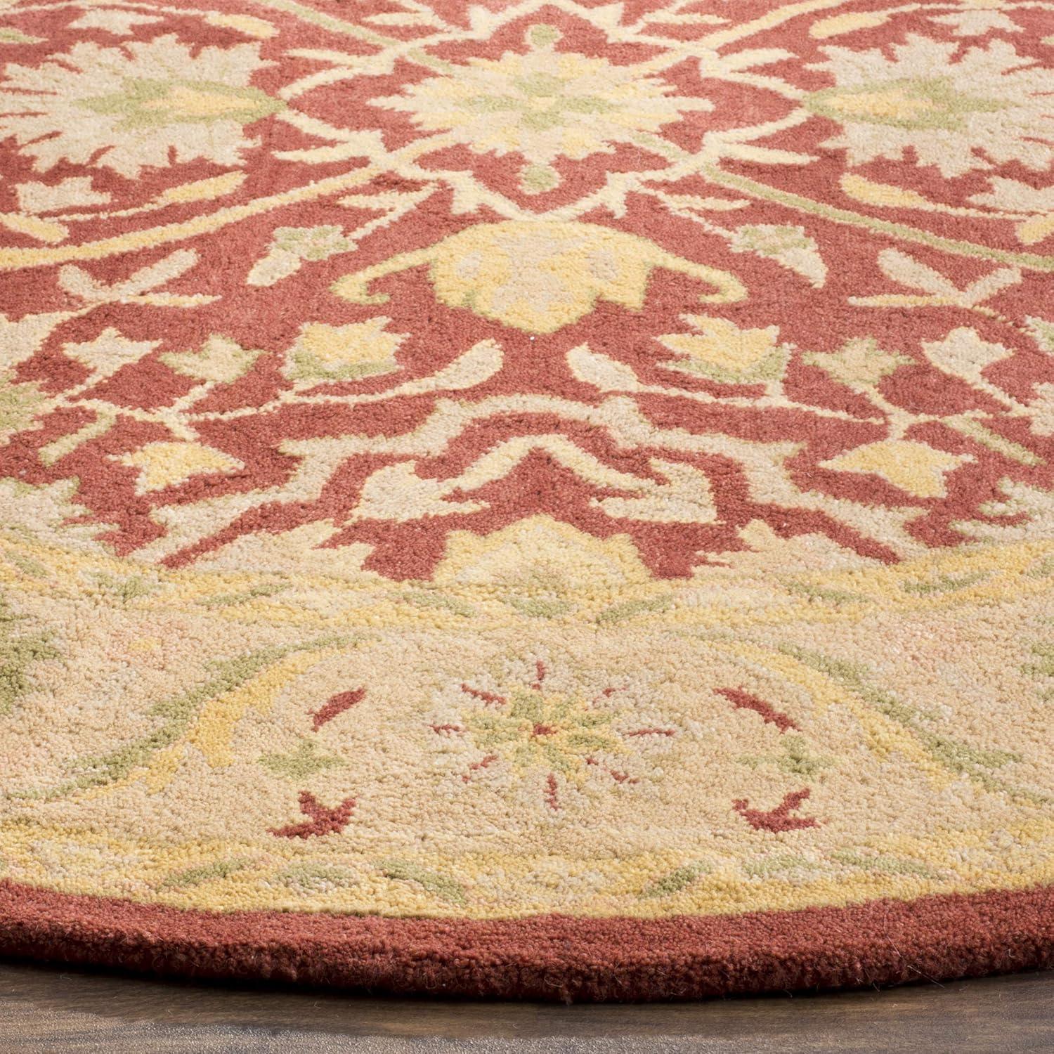 Antiquity AT14 Hand Tufted Indoor Area Rug - Rust - 7'6"x9'6" Oval - Safavieh