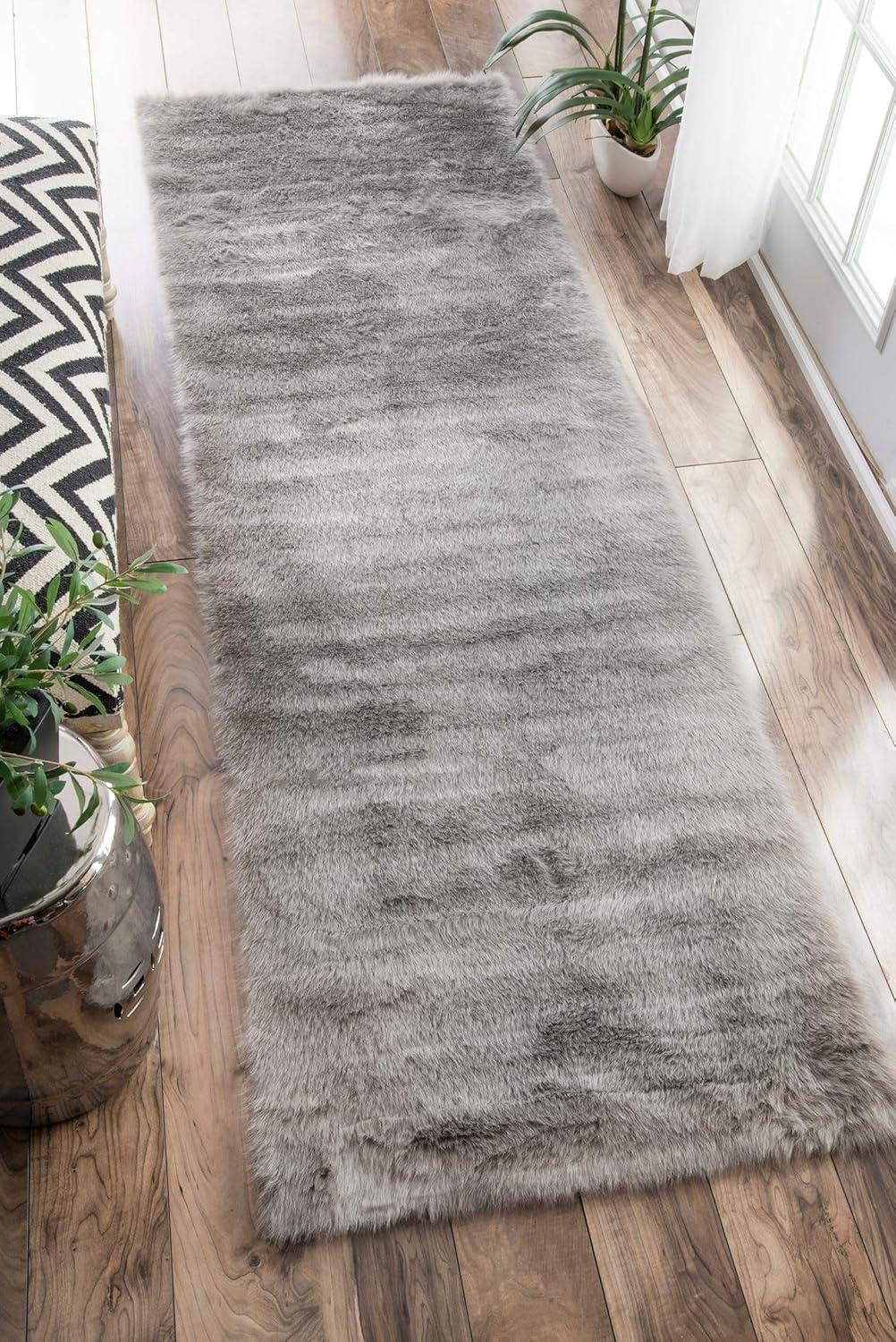 Nuloom Cloud Shag Area Rug Gray 5' x 7'