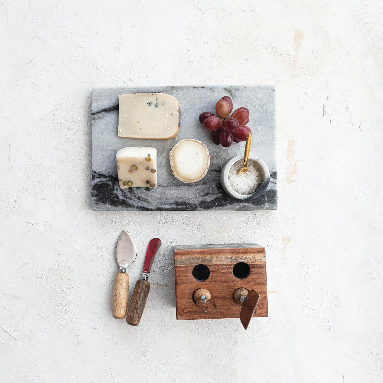 Large Rectangular Gray Marble Cheese Cutting Board