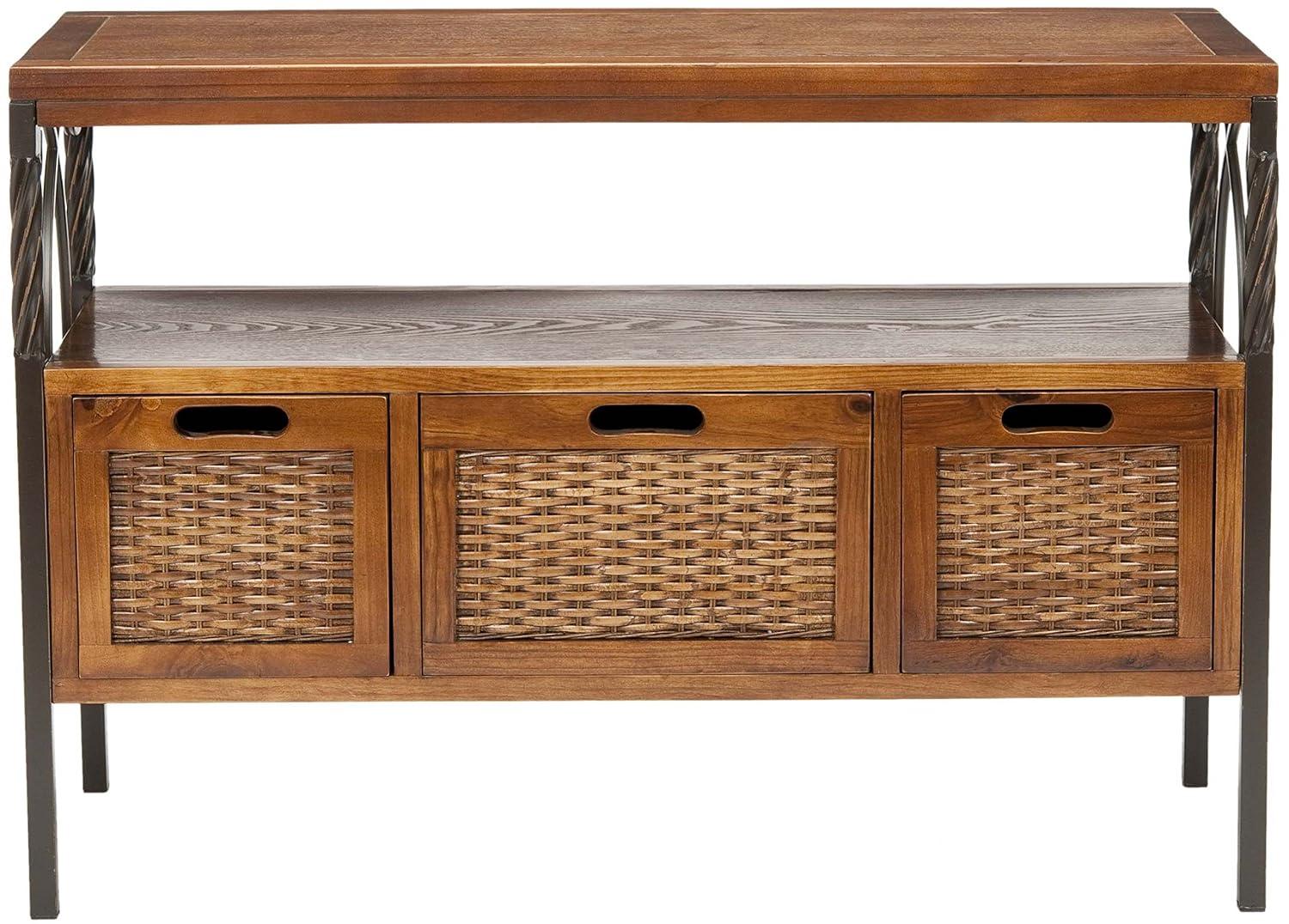 Joshua Media Console - AMH6532A - Brown - Safavieh Couture