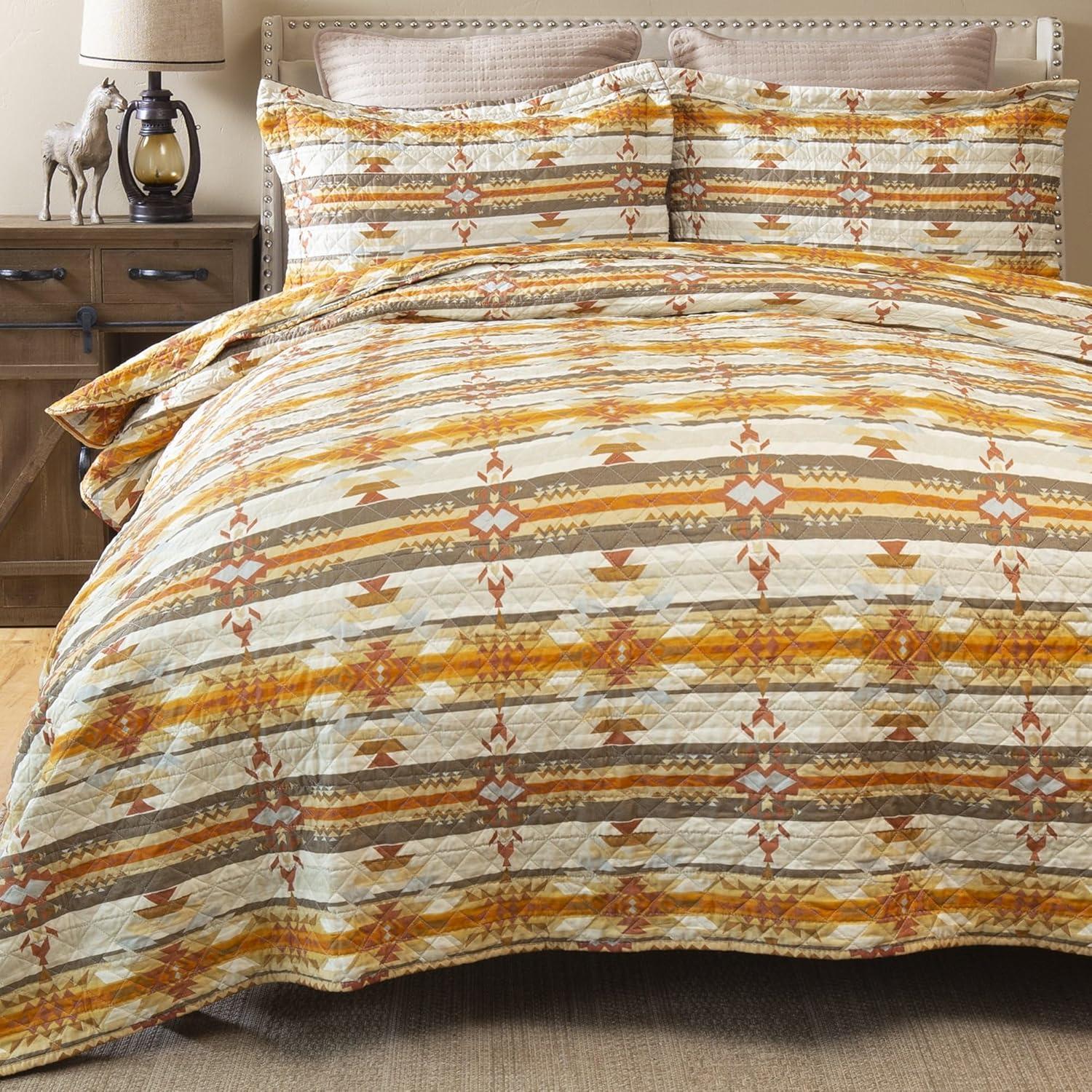 Carstens Inc. Wrangler Amarillo Sunset Southwestern 3-Piece Quilt Set, Queen & Reviews | Wayfair
