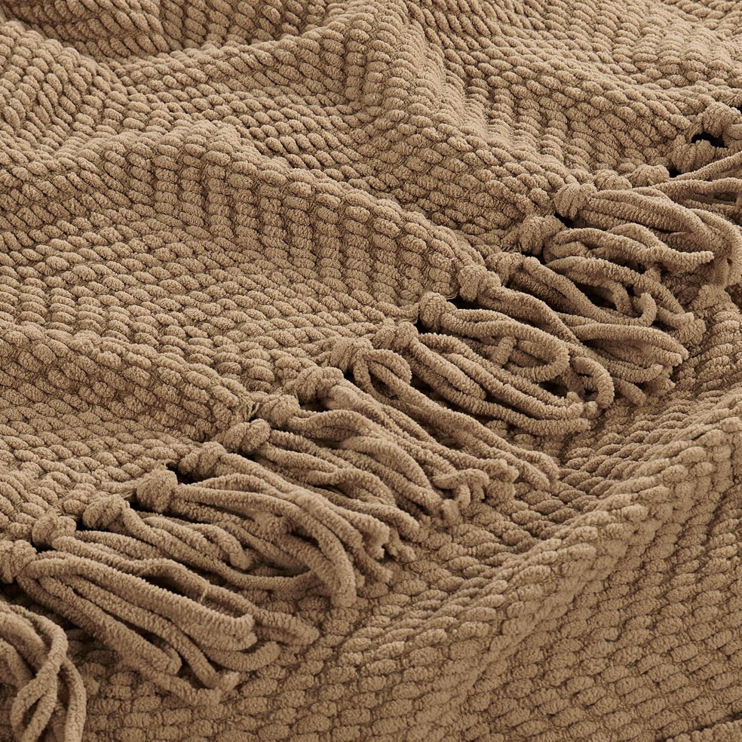 Home Soft Things Tweed Knitted Throw Blanket
