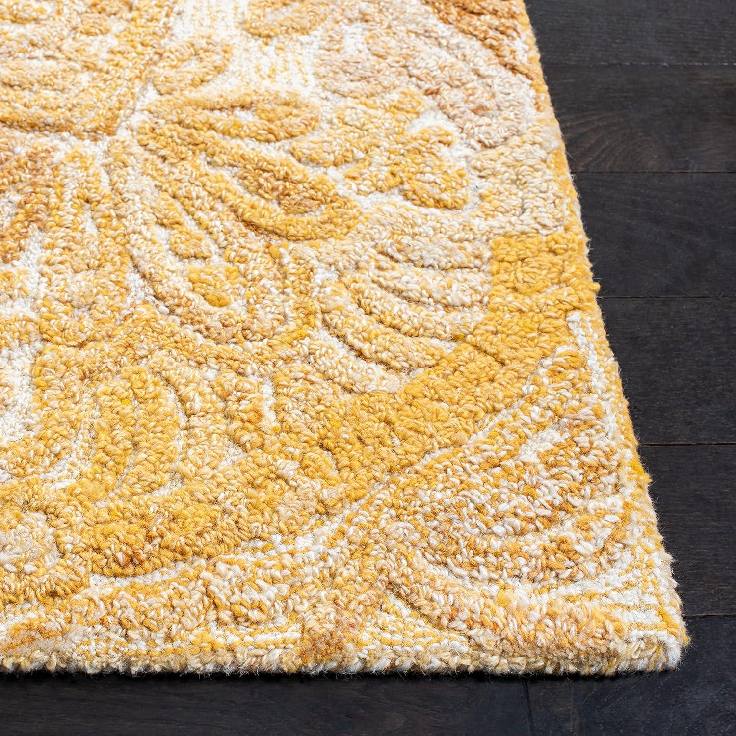 Marquee MRQ110 Hand Tufted Indoor Runner Rug - Yellow/Ivory - 2'3"x8' - Safavieh