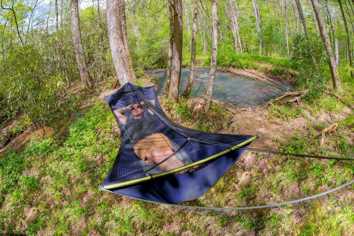 Evergreen Nylon Camping Hammock with Bug Net