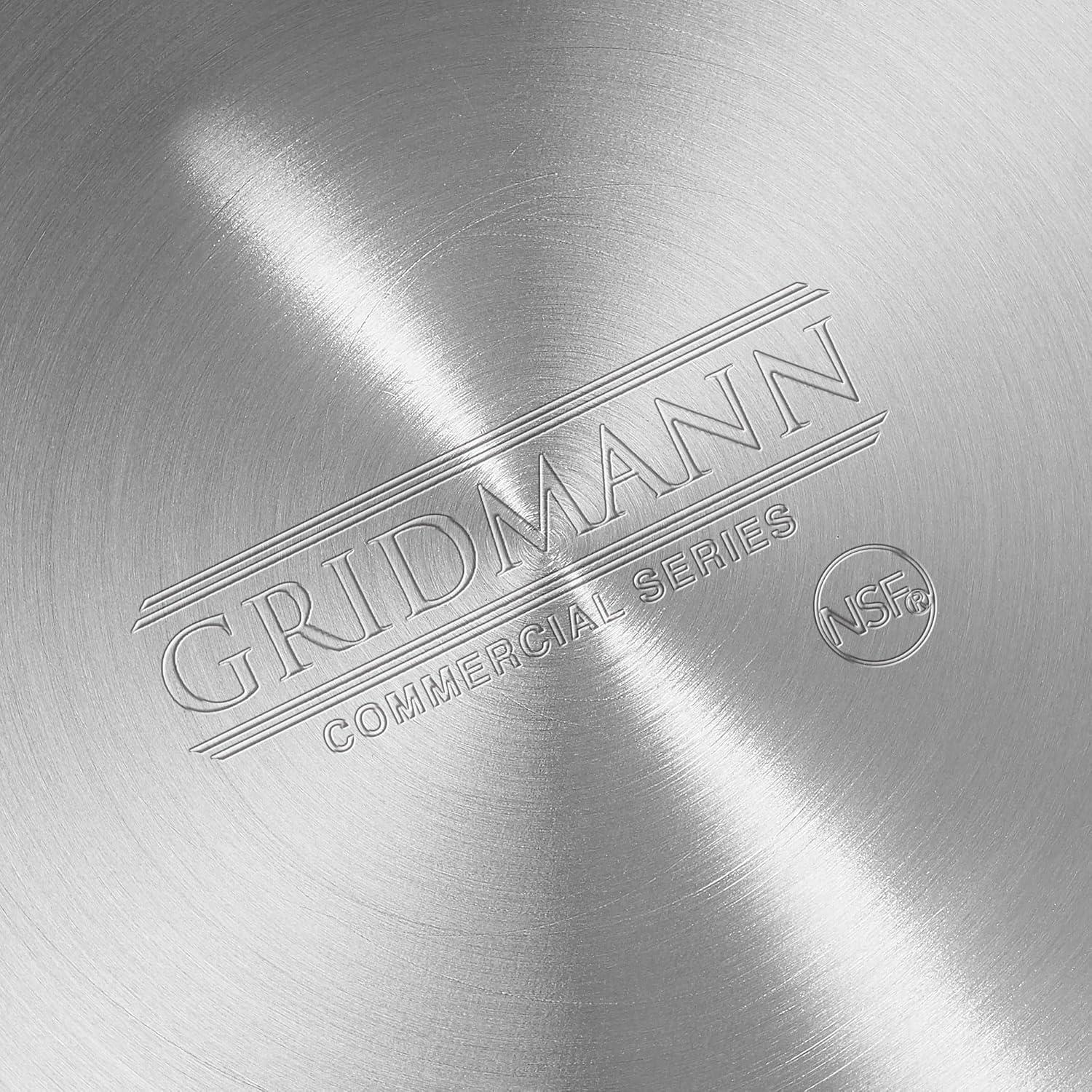GRIDMANN Aluminum Sauce Pan & Silicone Handle, NSF Professional Cookware