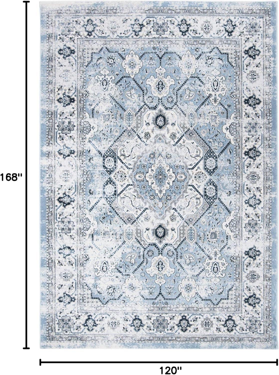 SAFAVIEH Isabella Collection ISA916M Blue / Creme Rug