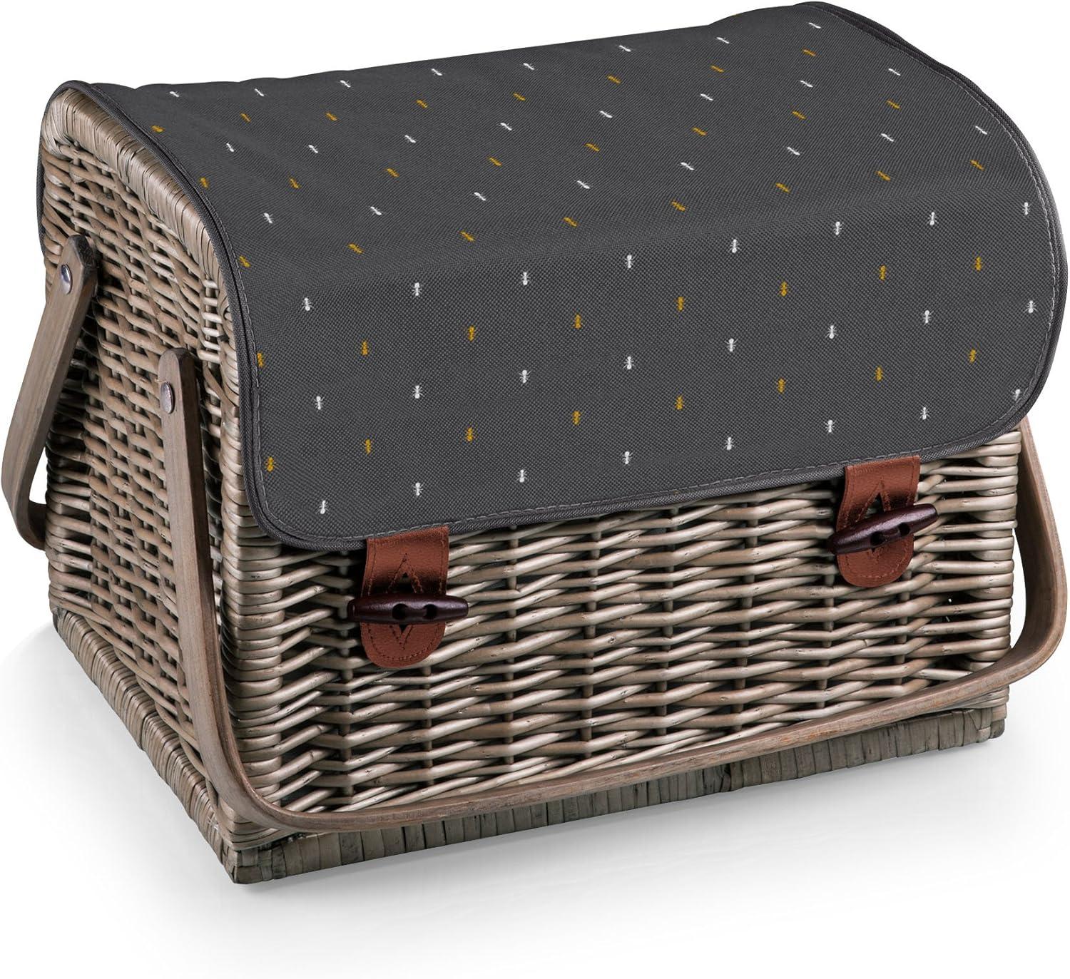 Picnic Time Kabrio Wine & Cheese Picnic Basket with Picnic Set 2