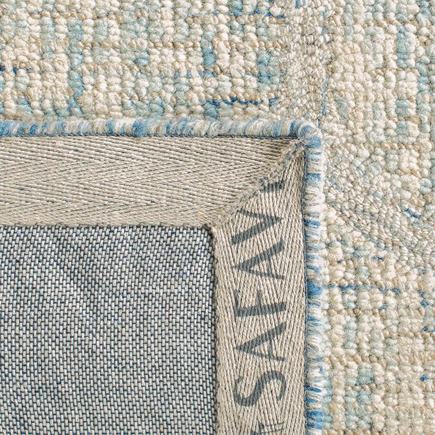 Abstract ABT474 Handmade Indoor Area Rug - Ivory/Light Blue - 6'x9' - Safavieh
