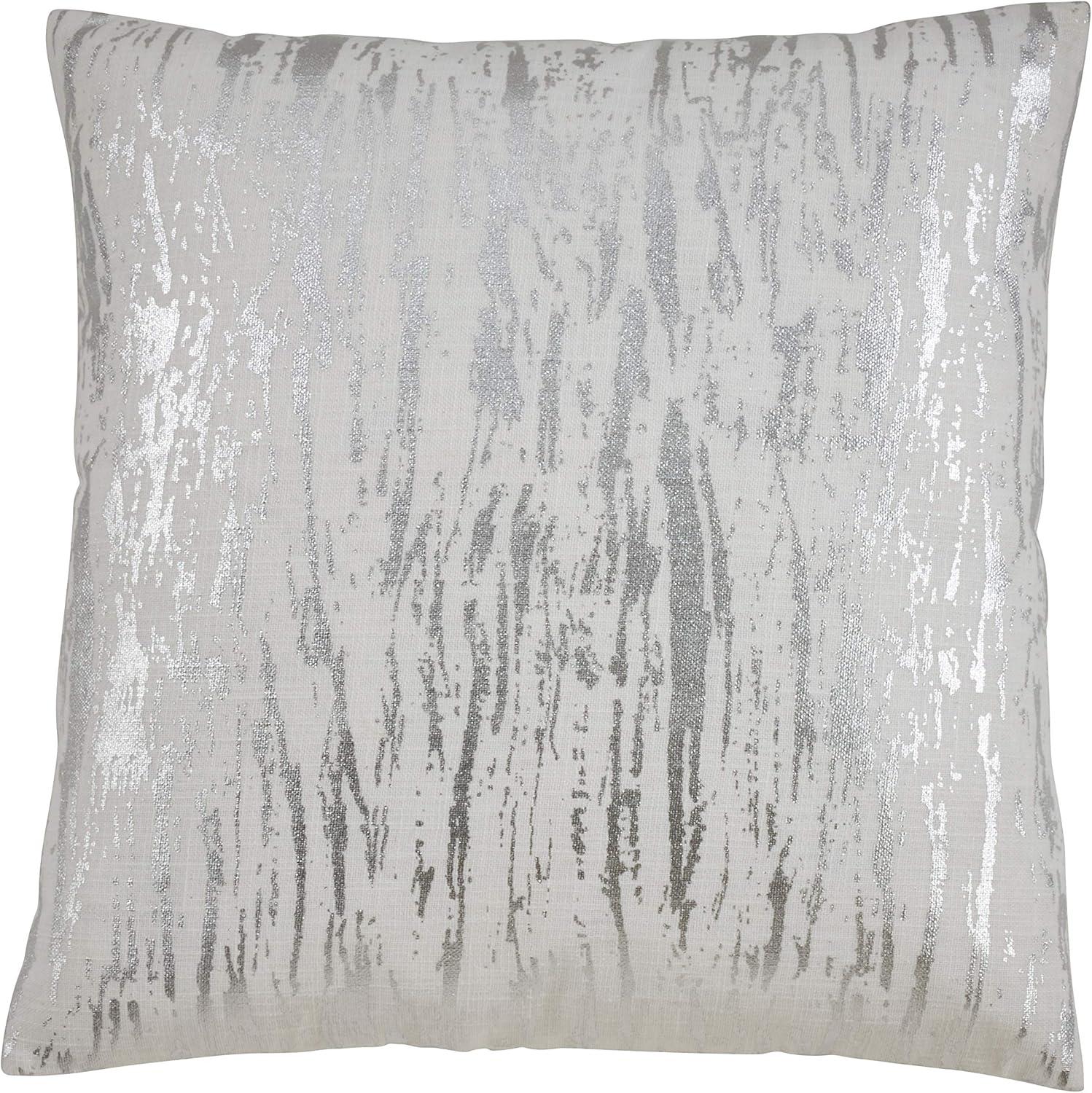 Saro Lifestyle Distressed Foil Print  Decorative Pillow Cover