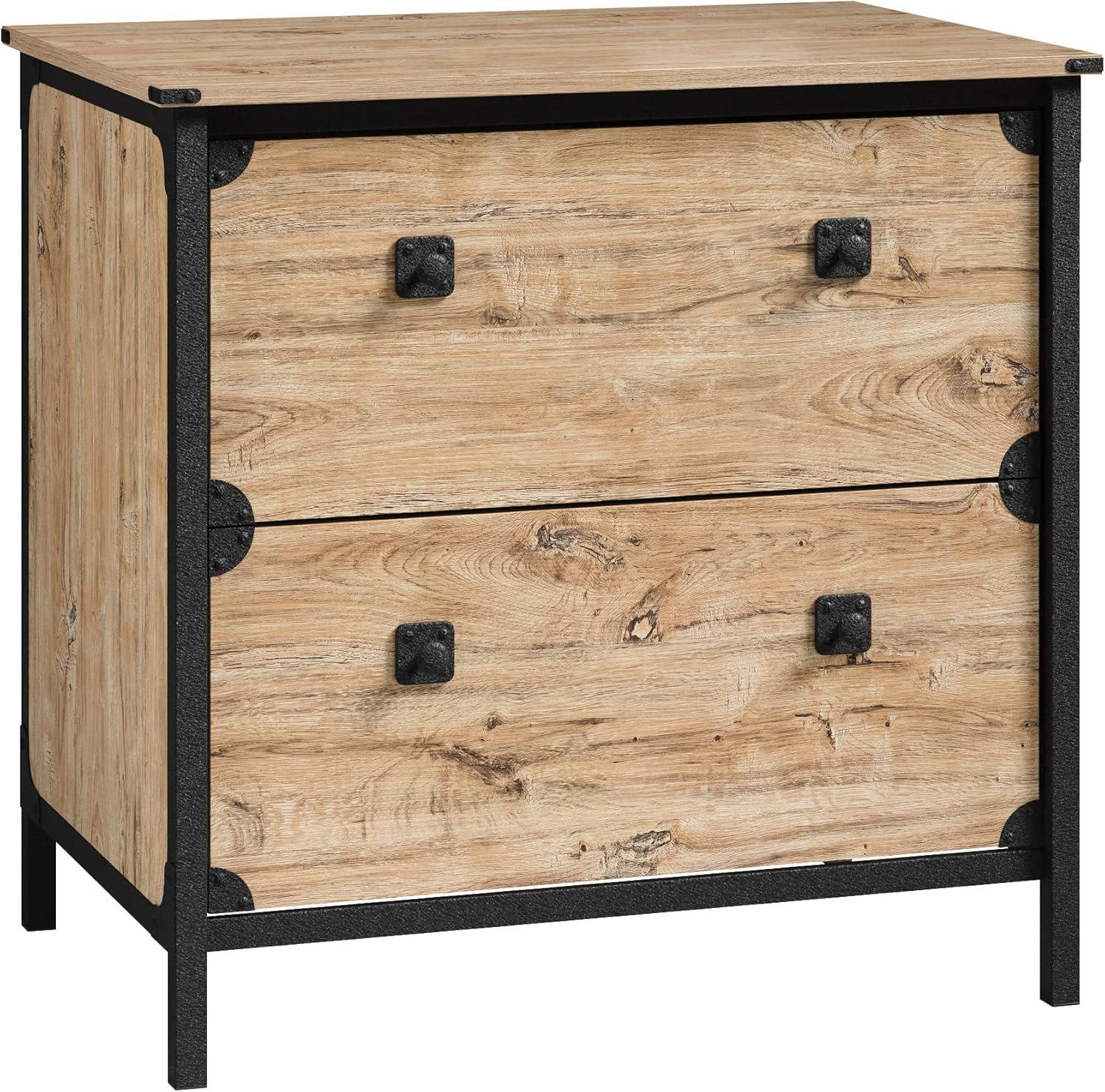 Milled Mesquite 2-Drawer Industrial Lateral File Cabinet