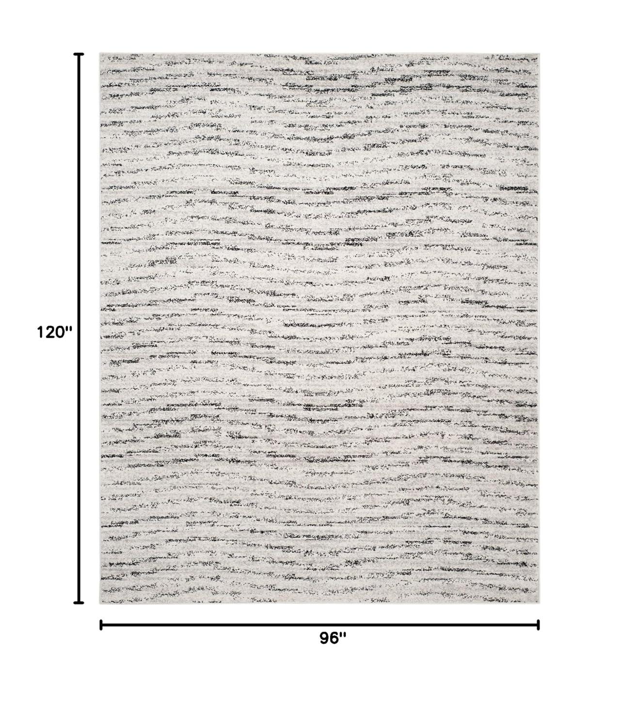 Adirondack ADR117 Machine Made Indoor Area Rug - Ivory/Silver - 8'x10' - Safavieh