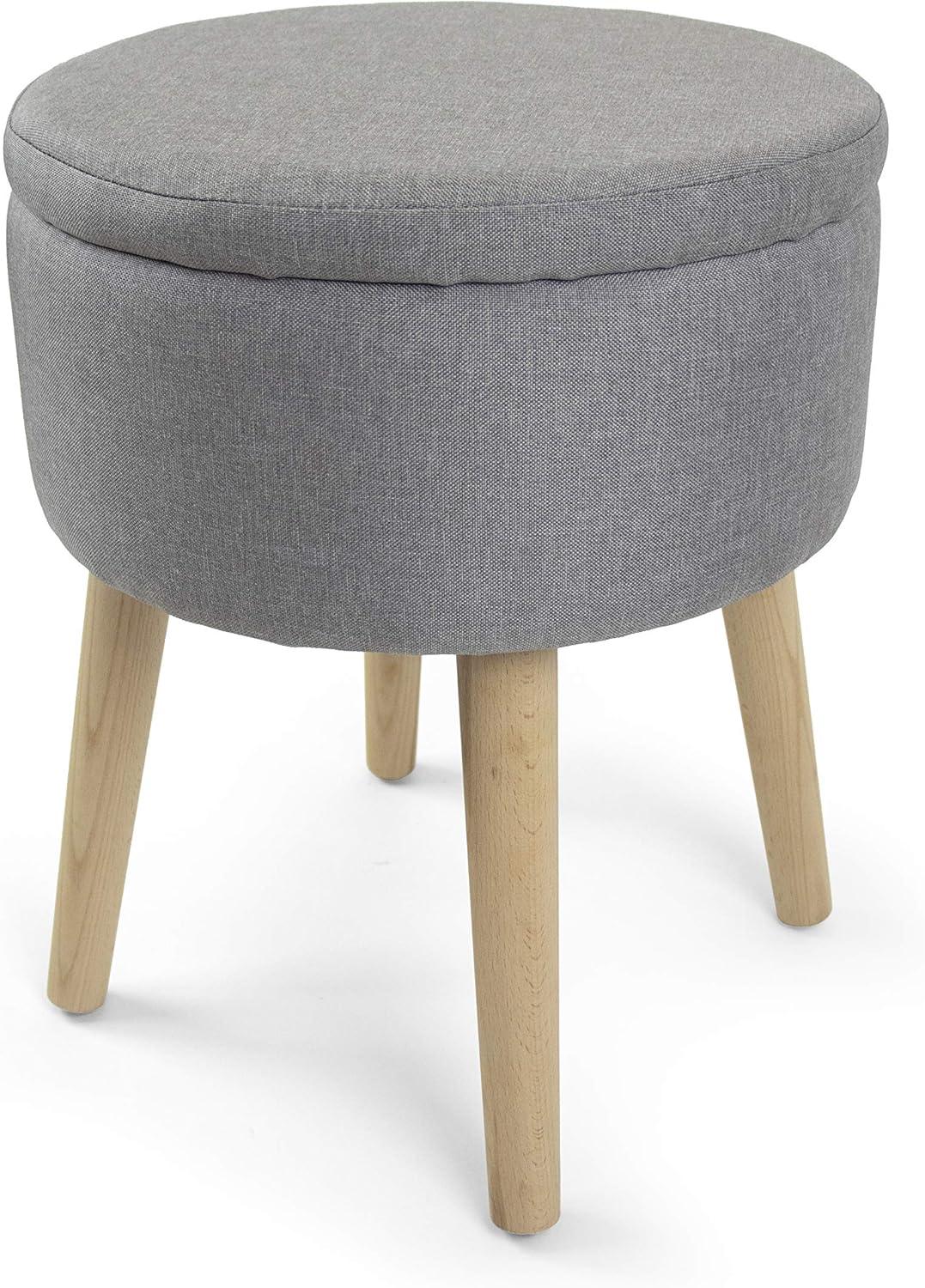 Humble Crew Ashton 14" Round Storage Ottoman with Tray