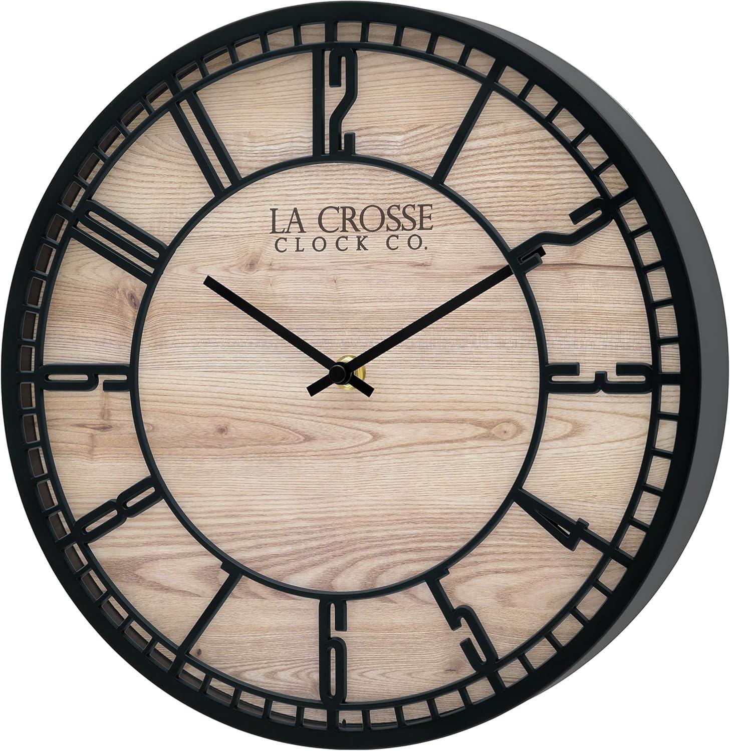 La Crosse Technology 11.5" Quartz Floating Dial Wall Clock