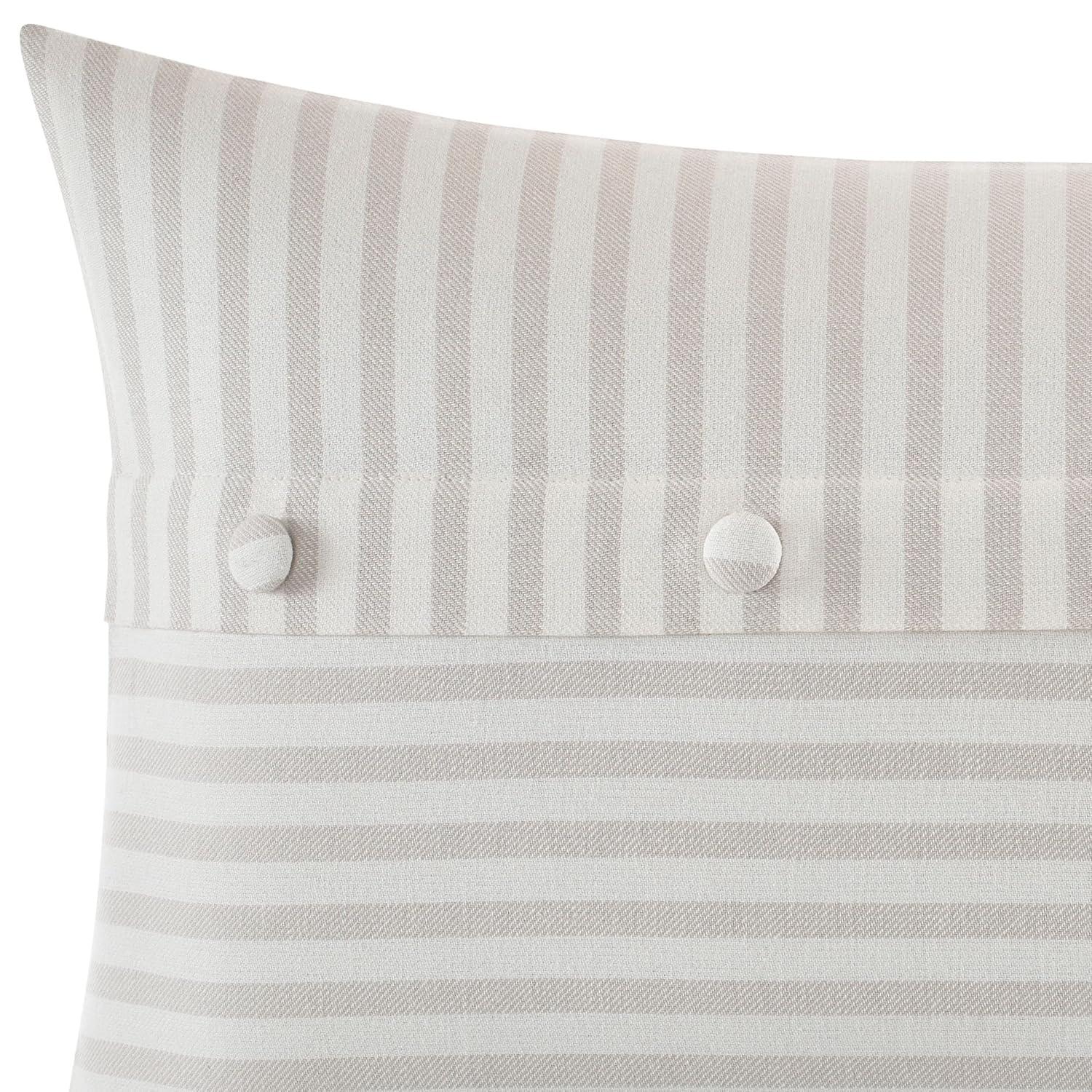 Nautica Nautica Saybrook Beige Button Throw Pillow