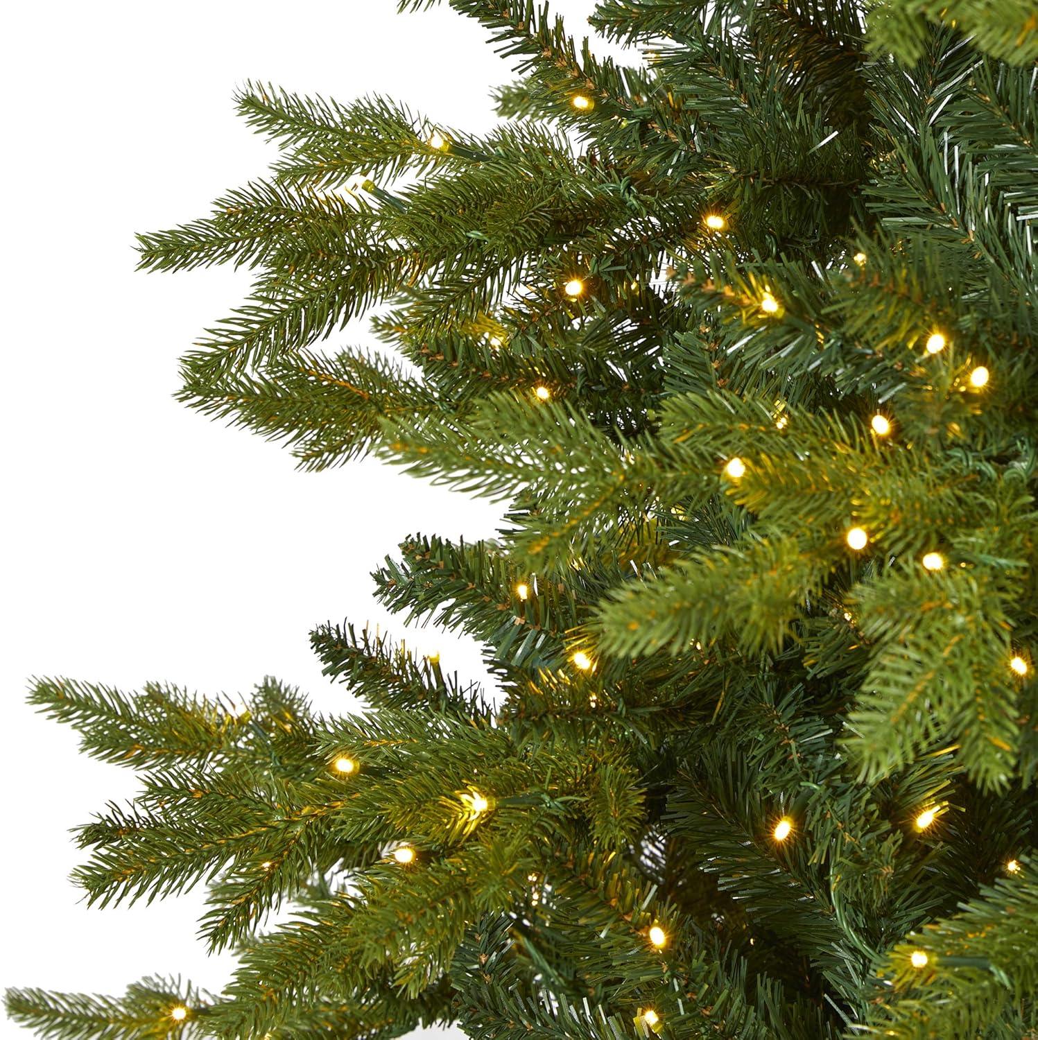 XINHAO 10ft. Belgium Fir Natural Look Artificial Christmas Tree with 1050 Clear LED Lights