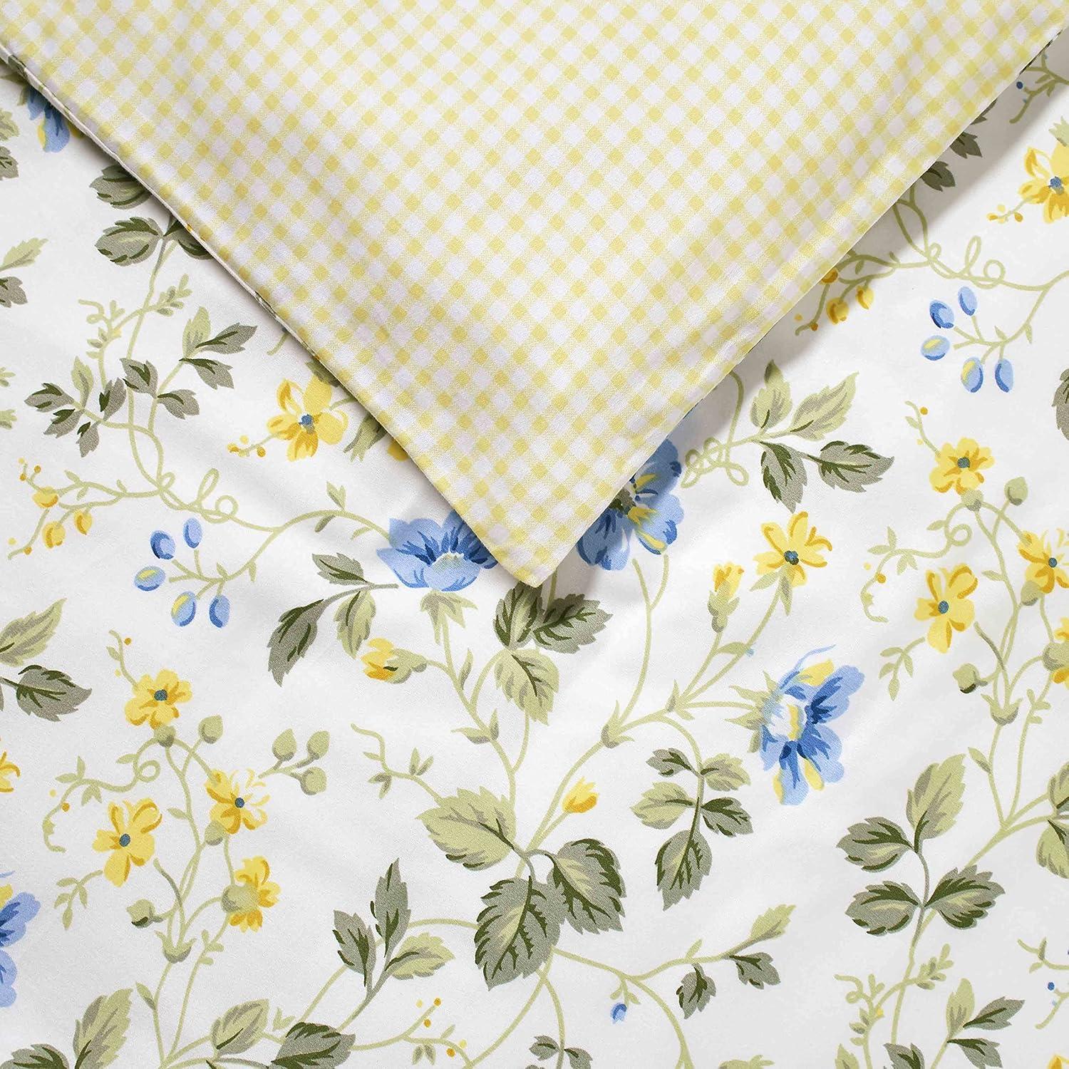 Laura Ashley Laura Ashley Meadow Floral Cotton Blue Duvet Cover Set