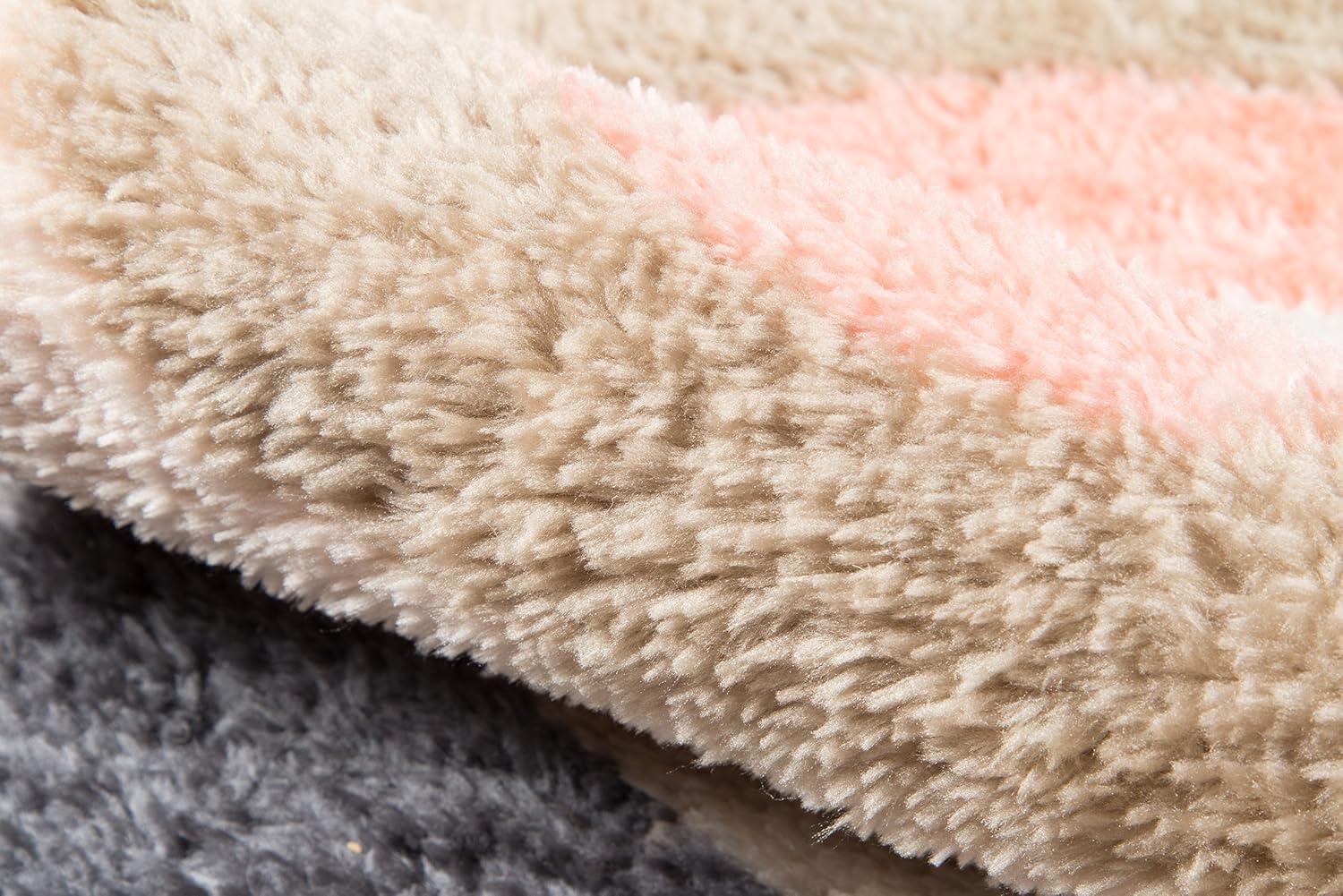 Rupa Geometric Handmade Tufted Pink/Beige/Gray Area Rug