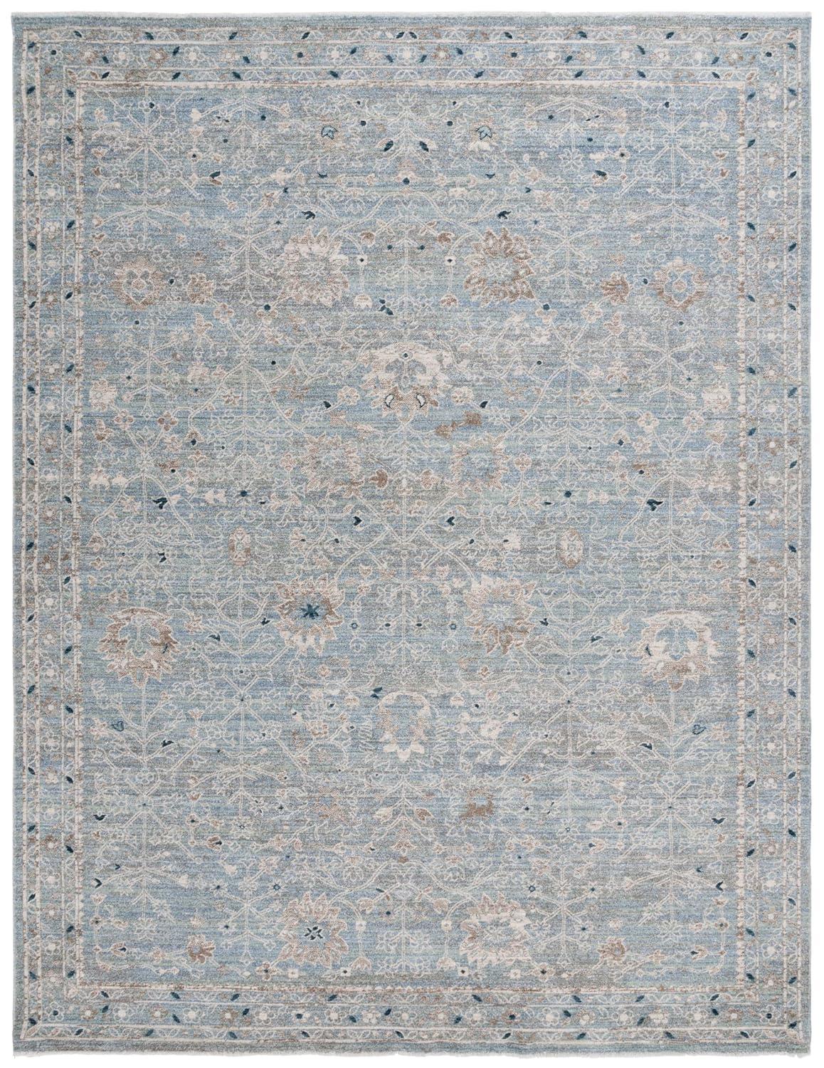 Antique Patina ANP656 Machine Made Loomed Area Rug - Blue/Ivory - 8'-0" x 9'-6" - Safavieh