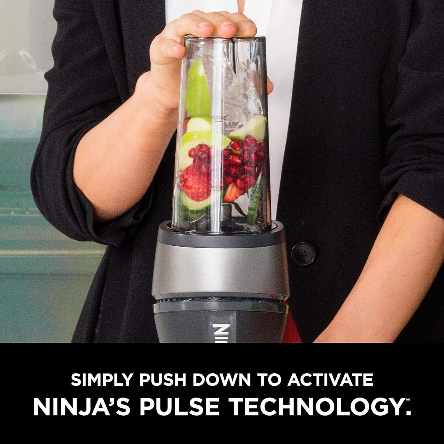 Ninja Fit Single-Serve Blender with Two 16oz Cups - QB3001SS: Personal Smoothie Blender, 700W, BPA-Free, Black