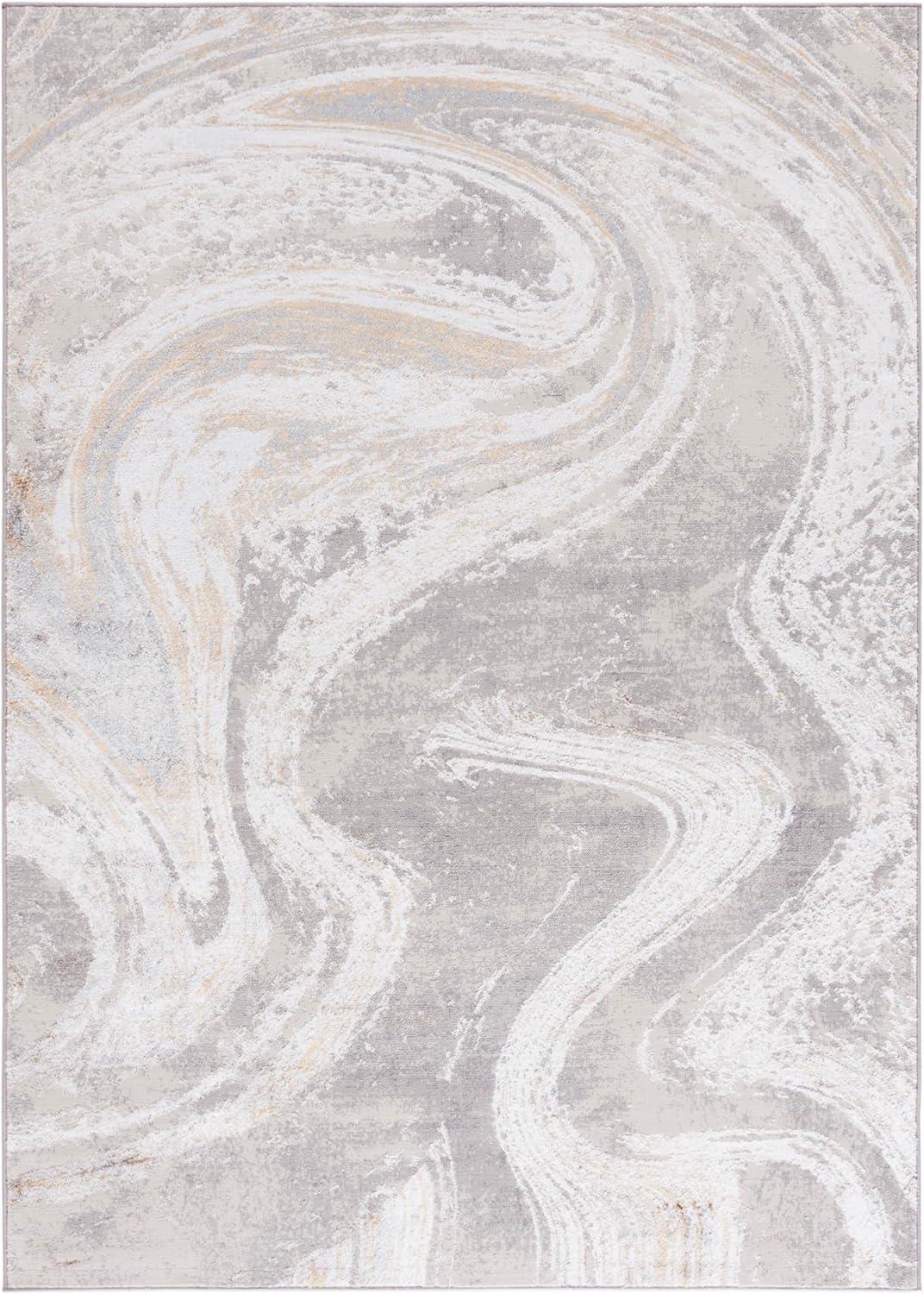 SAFAVIEH Orchard Edweena Modern Area Rug, Grey/Gold, 5'5" x 7'7"