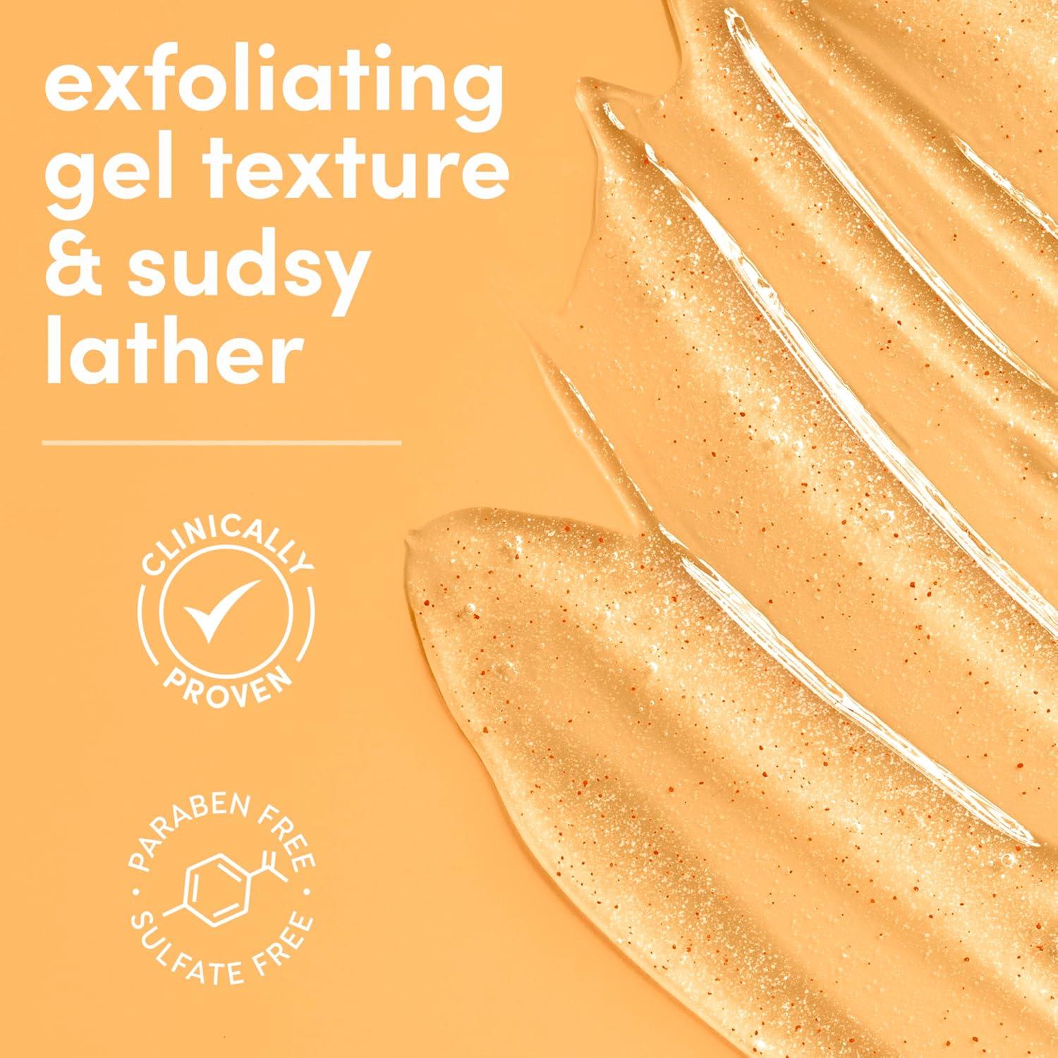 Dove Exfoliating Glow Recharge Body Wash for Women Brightening Serum with Vitamin C All Skin, 18.5 oz