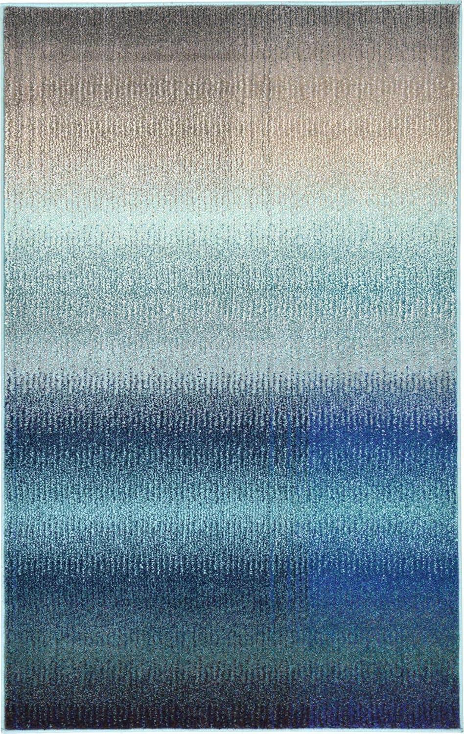 Unique Loom Estrella Collection Area Rug - Azura (3' 3" x 5' 3" Rectangle Blue/Ivory)